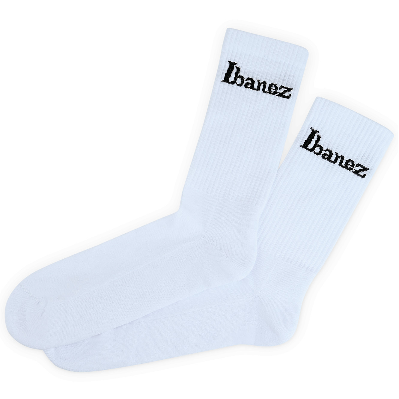 IBANEZ Socks White with Black Logo - 1 Pair - Size 40-45 (IBZ-SOCKS-WH)