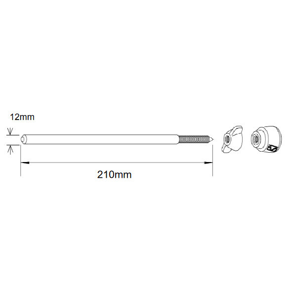 TAMA Bass drum spur (2pcs/set) - Smoked Black Nickel (MSP-SCUT)