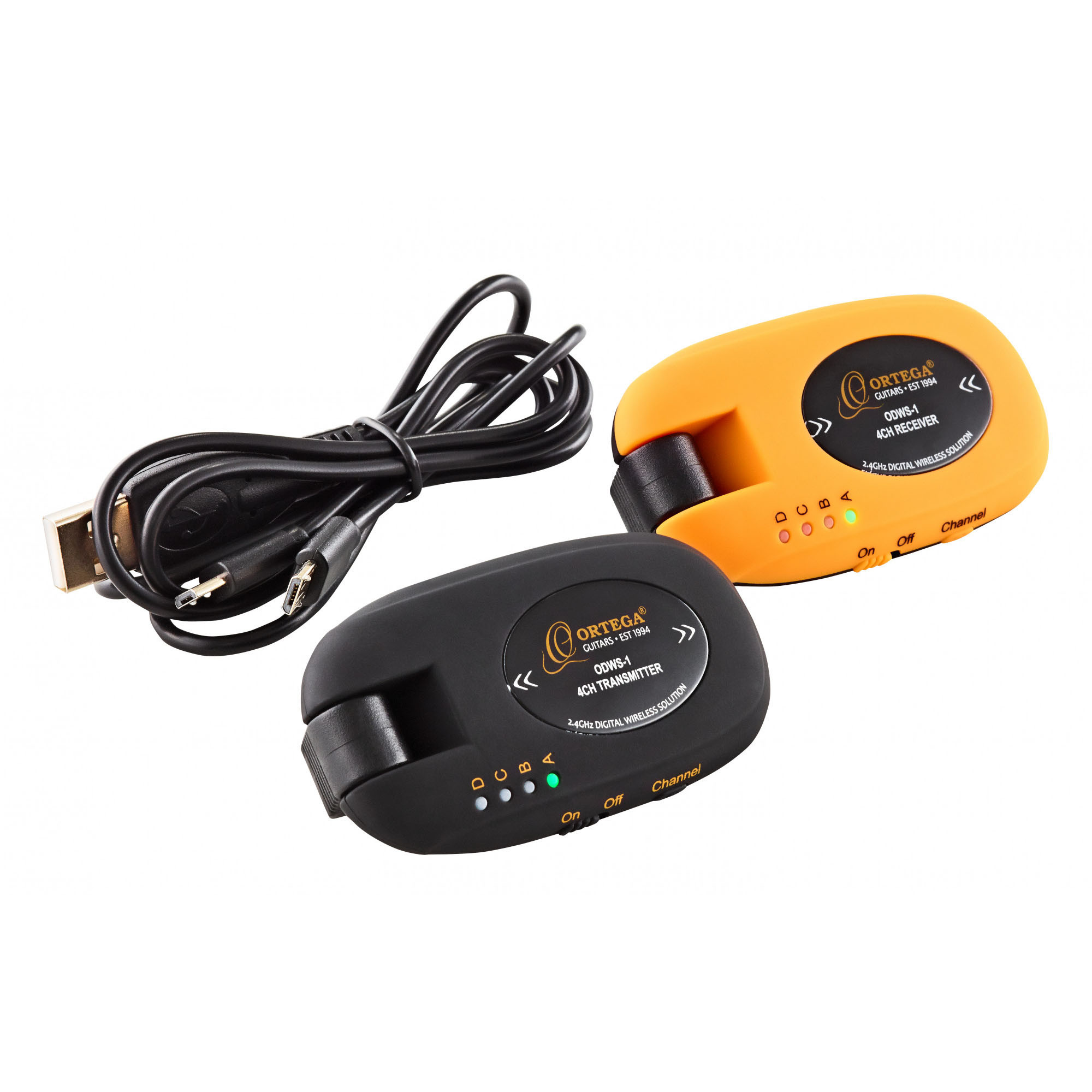 ORTEGA Digital Wireless System - 4 Kanäle / 2,4 Ghz / wiederaufladbar + USB Kabel (ODWS-1)