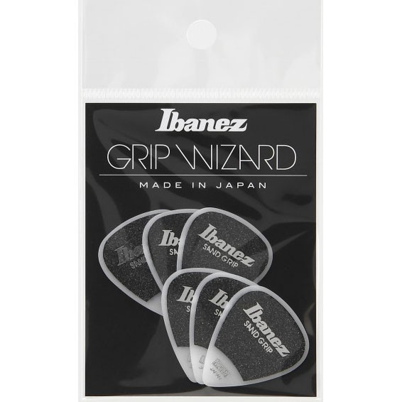 IBANEZ Grip Wizard Series Sand Grip Flat Picks - 6 pcs (PPA14MSG-WH)