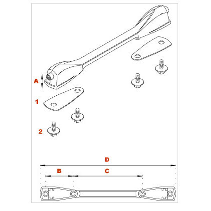 TAMA Lug for 11" Depth Drum ( Superstar ) - with Spacer & Screw (MCHL11T)