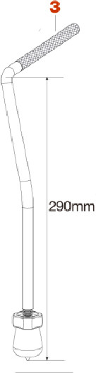 TAMA Spur for 14" Club-Jam Flyer and Rhythm Mate
(2pcs/set) with Rubber Tip (MSPCLJTL)