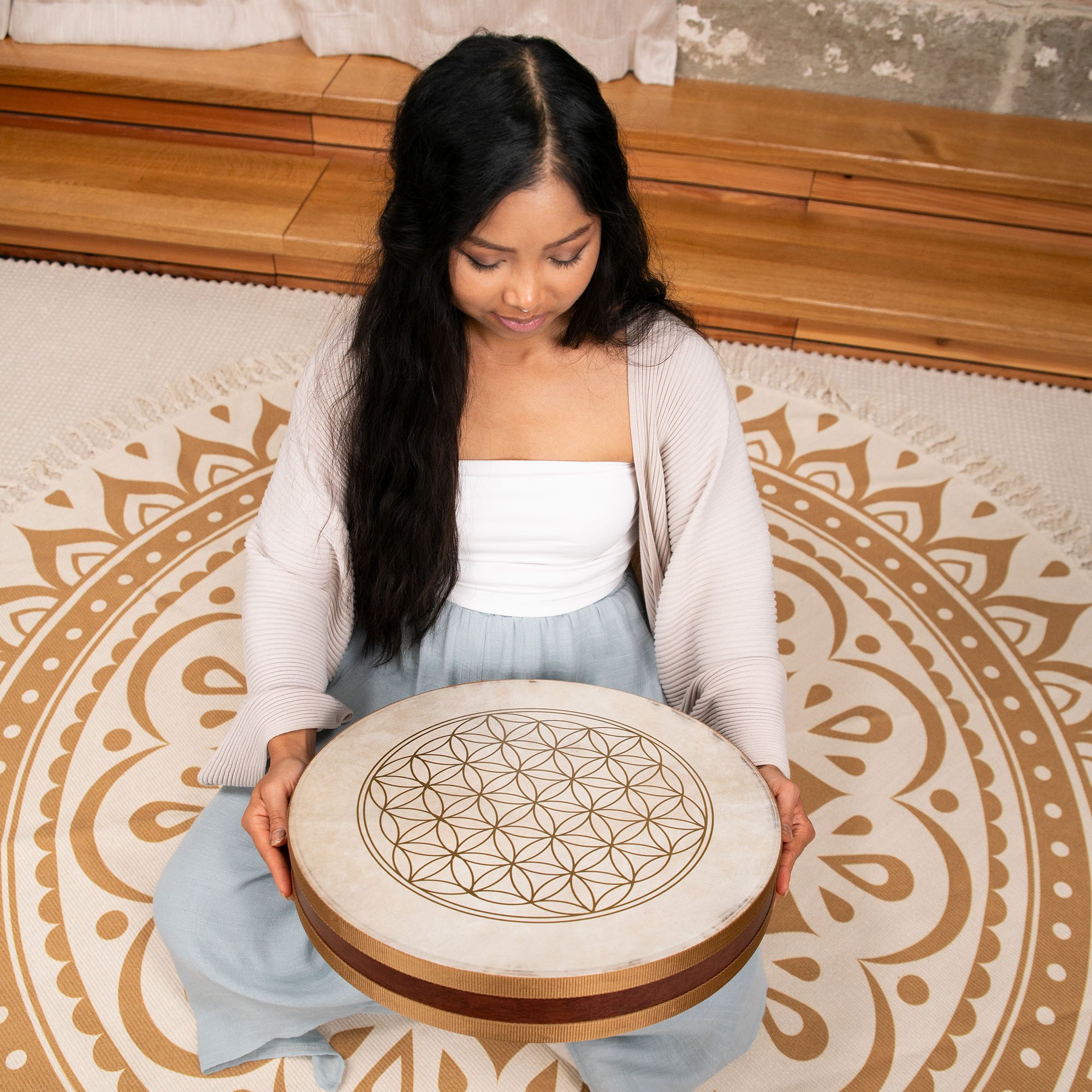 Meinl Sonic Energy Flower of Life Wave Drum 16" - 2x Goat Head
 (WD16FOL)