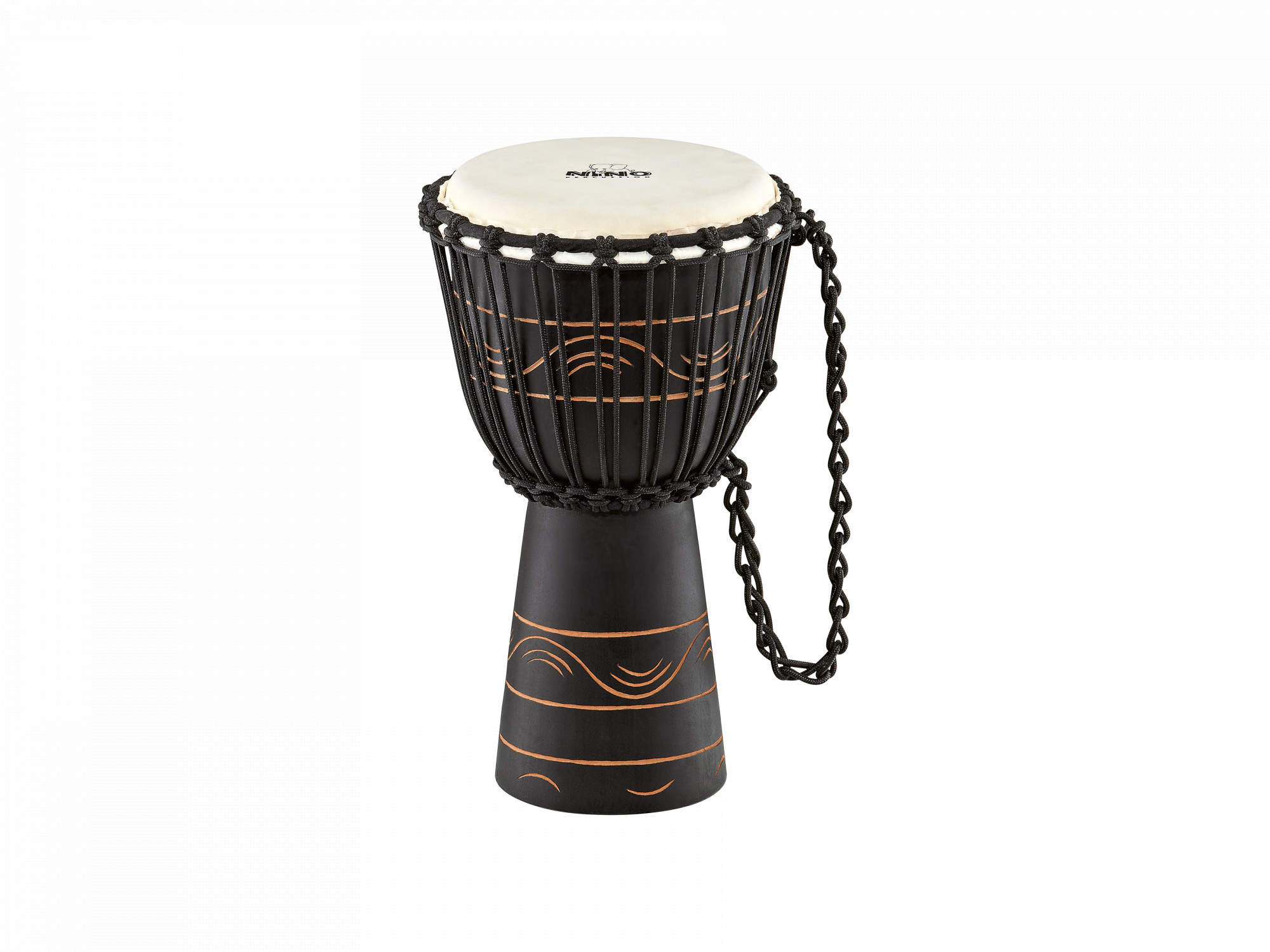 NINO Percussion Moon Rhythm Series Original African Style Rope Tuned Wood Djembe - 8" (NINO-ADJ4-S)