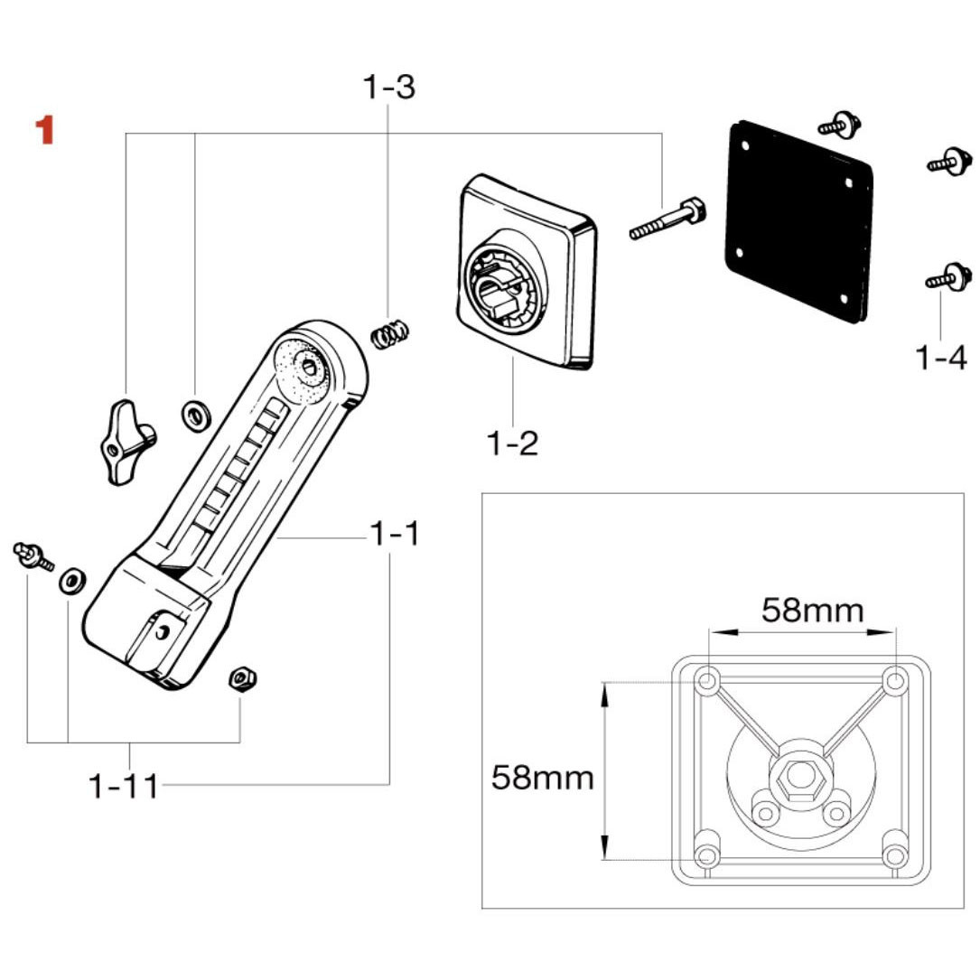 TAMA Spur bracket (player's left) (Starclassic)
 (MSB30LH)