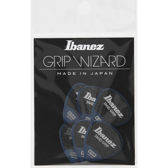 IBANEZ Grip Wizard Series Sand Grip Flat Picks - 6 pcs (PPA16MSG-DB)