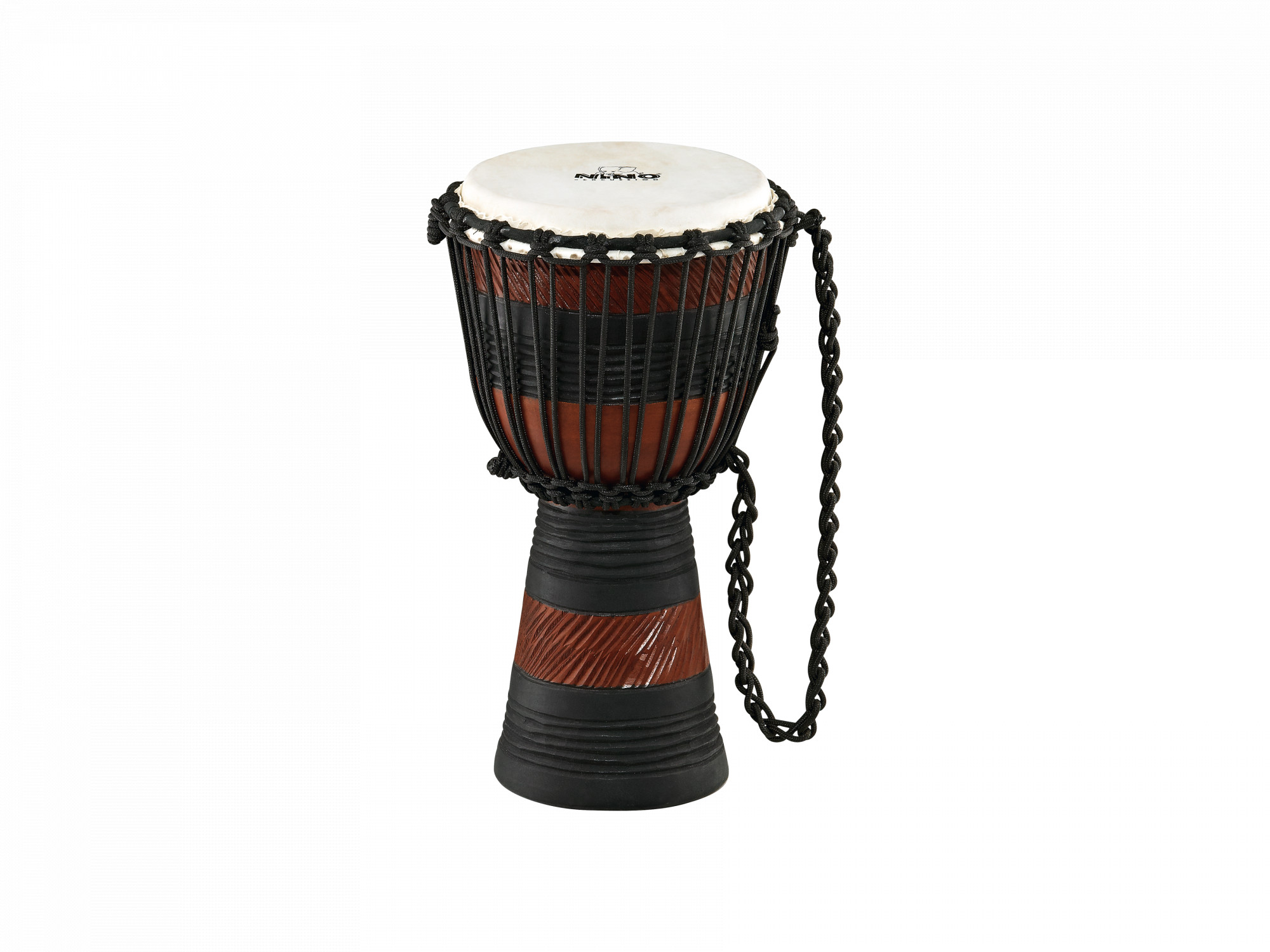 NINO Percussion Earth Rhythm Series Original African Style Rope Tuned Wood Djembe - 8" (NINO-ADJ3-S)