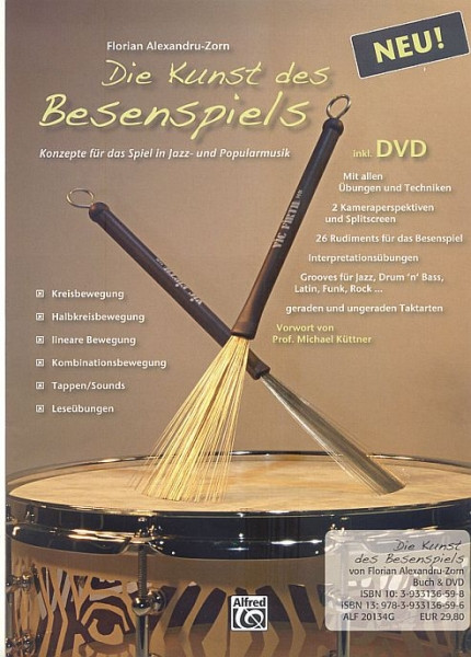 Florian Alexandru-Zorn "Die Kunst des Besenspiels" Lehrbuch inkl. DVD - Deutsch (LEHRB-010)