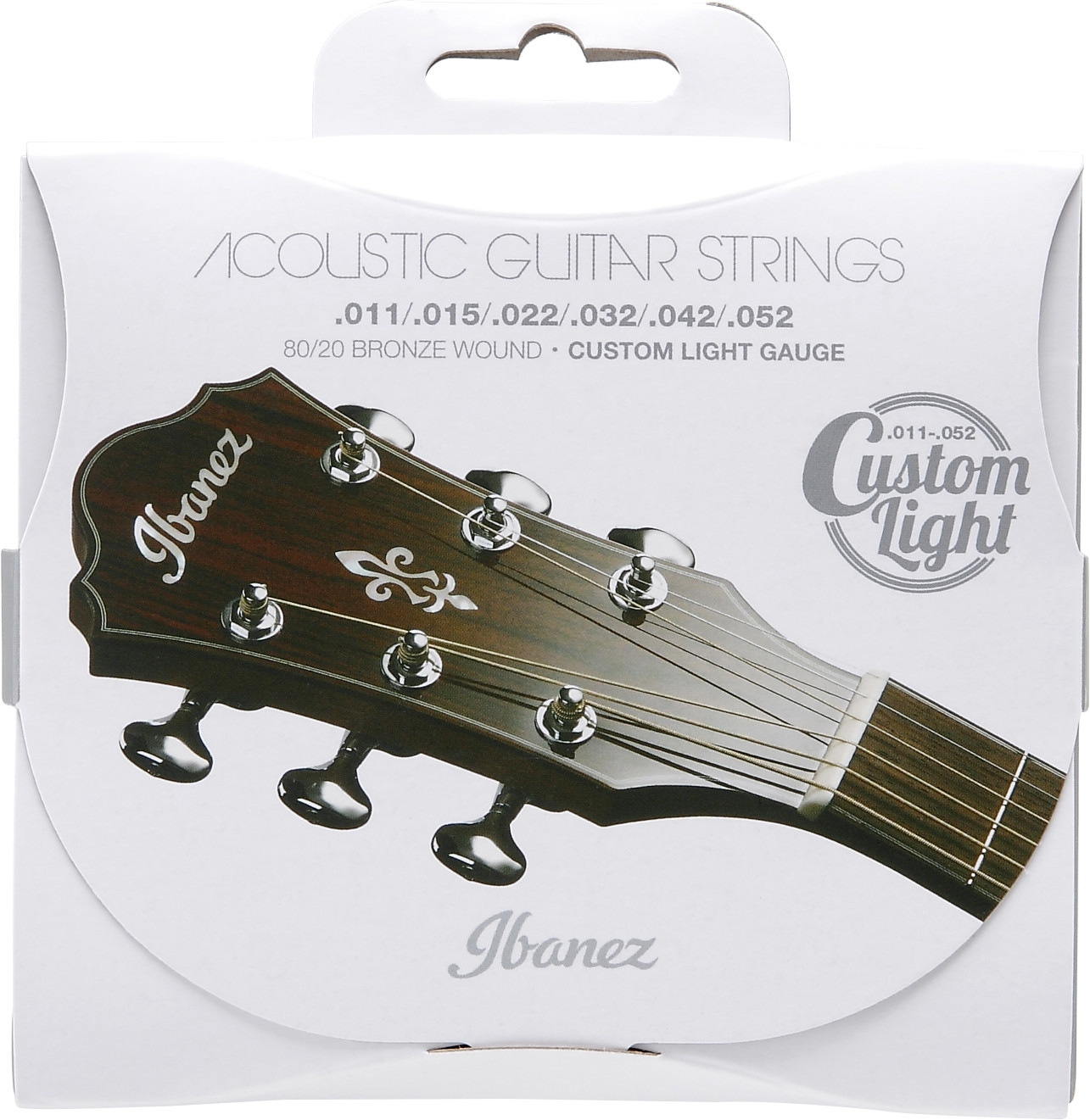 IBANEZ String Set for 6 String Acoustic Guitar - Custom Light (IACS62C)