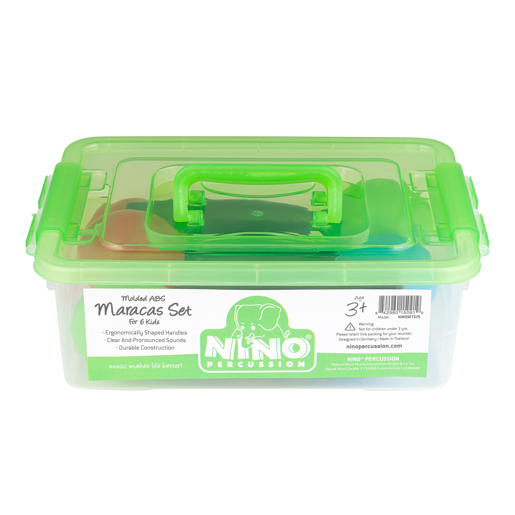 NINO Percussion Molded ABS Egg Maracas Set (NINOSET575)