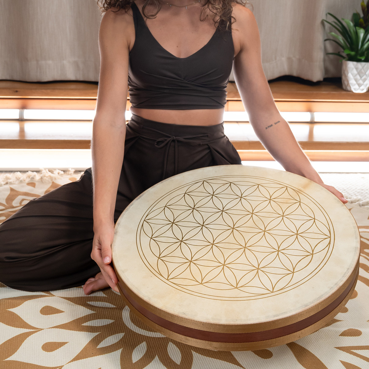 Meinl Sonic Energy Flower of Life Wave Drum 20" - 2x Goat Heads (WD20FOL)