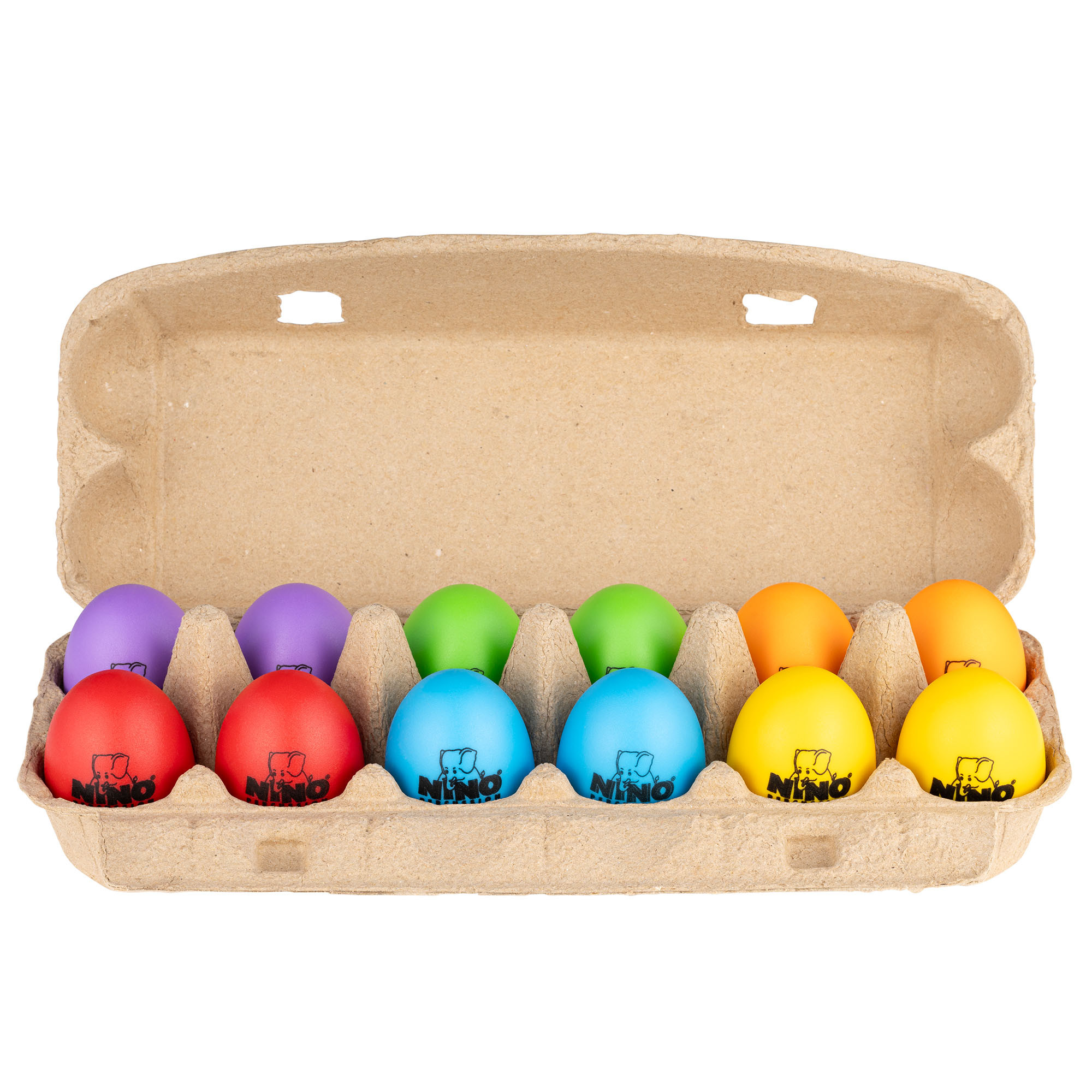 NINO Percussion Egg Shaker Box, 12-teilig, Soft Sound (NINOSET19)