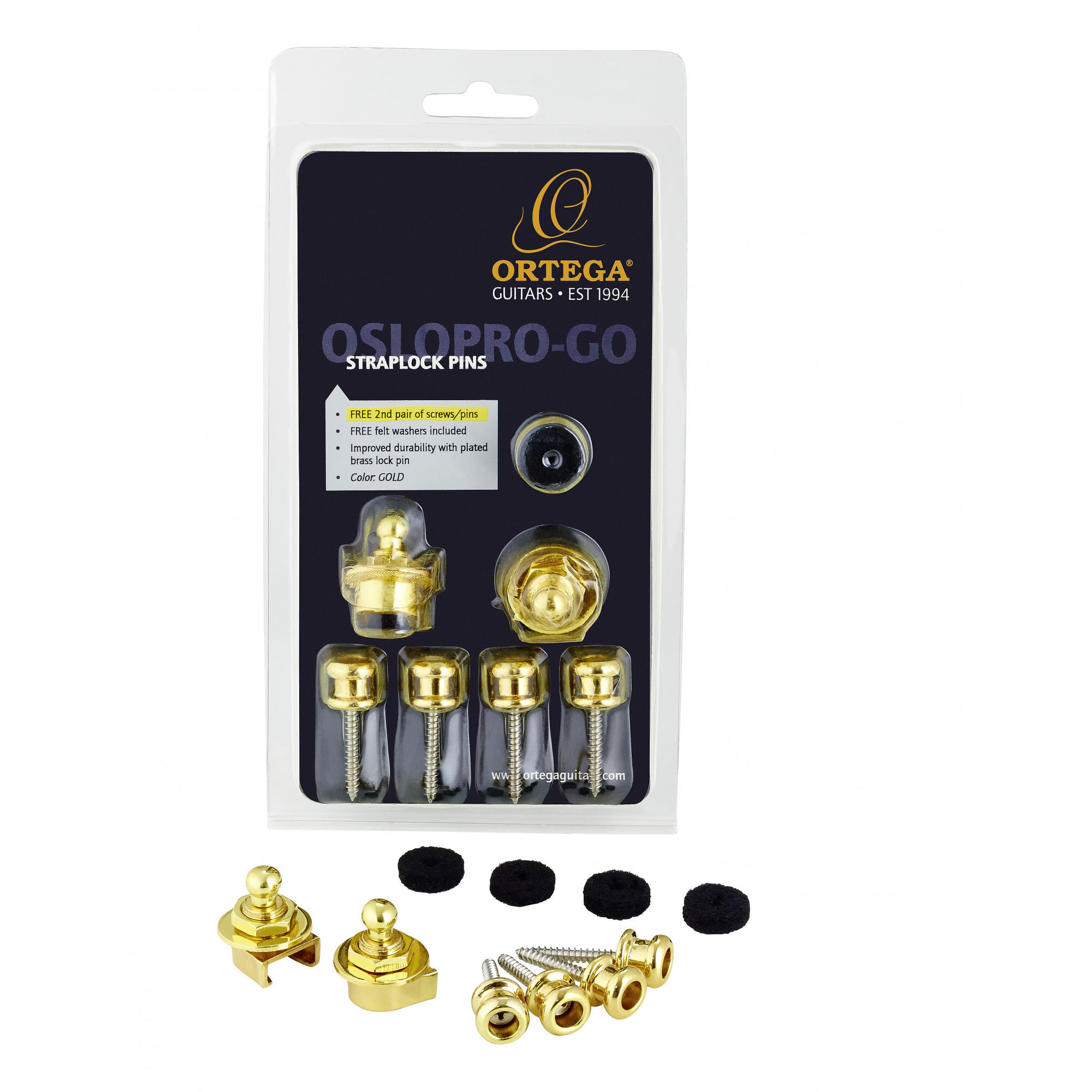 ORTEGA Strap Lock Pin Pro - Gold (OSLOPRO-GO)
