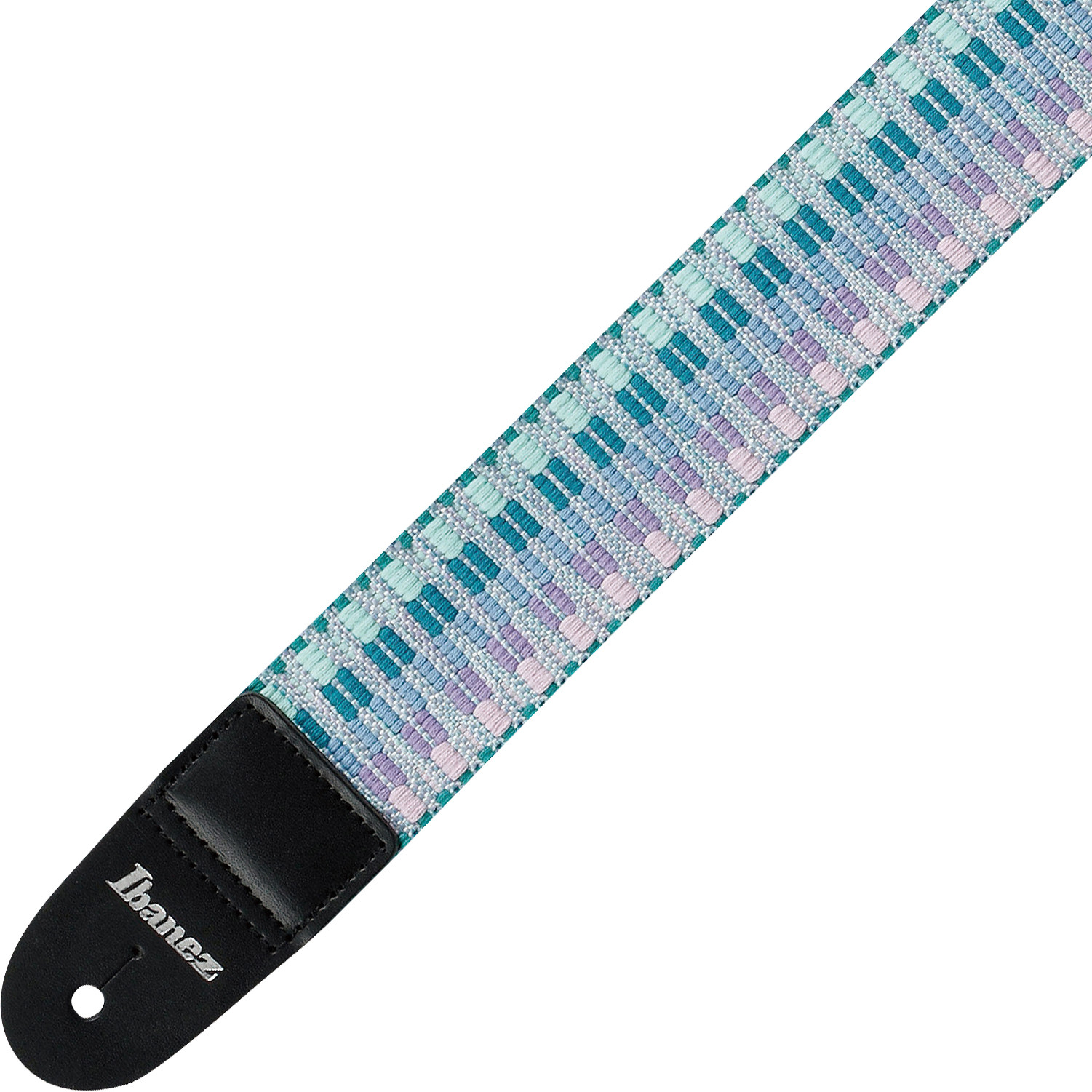 IBANEZ Braided Guitar Strap - Mint Green/Purple (GSB50-C5)