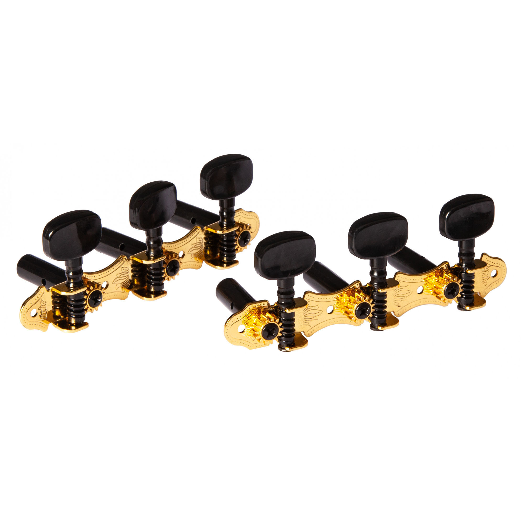 ORTEGA Family Series Guitar Tuning Machines - Gold/Black (OTM-FAMILYBK)
