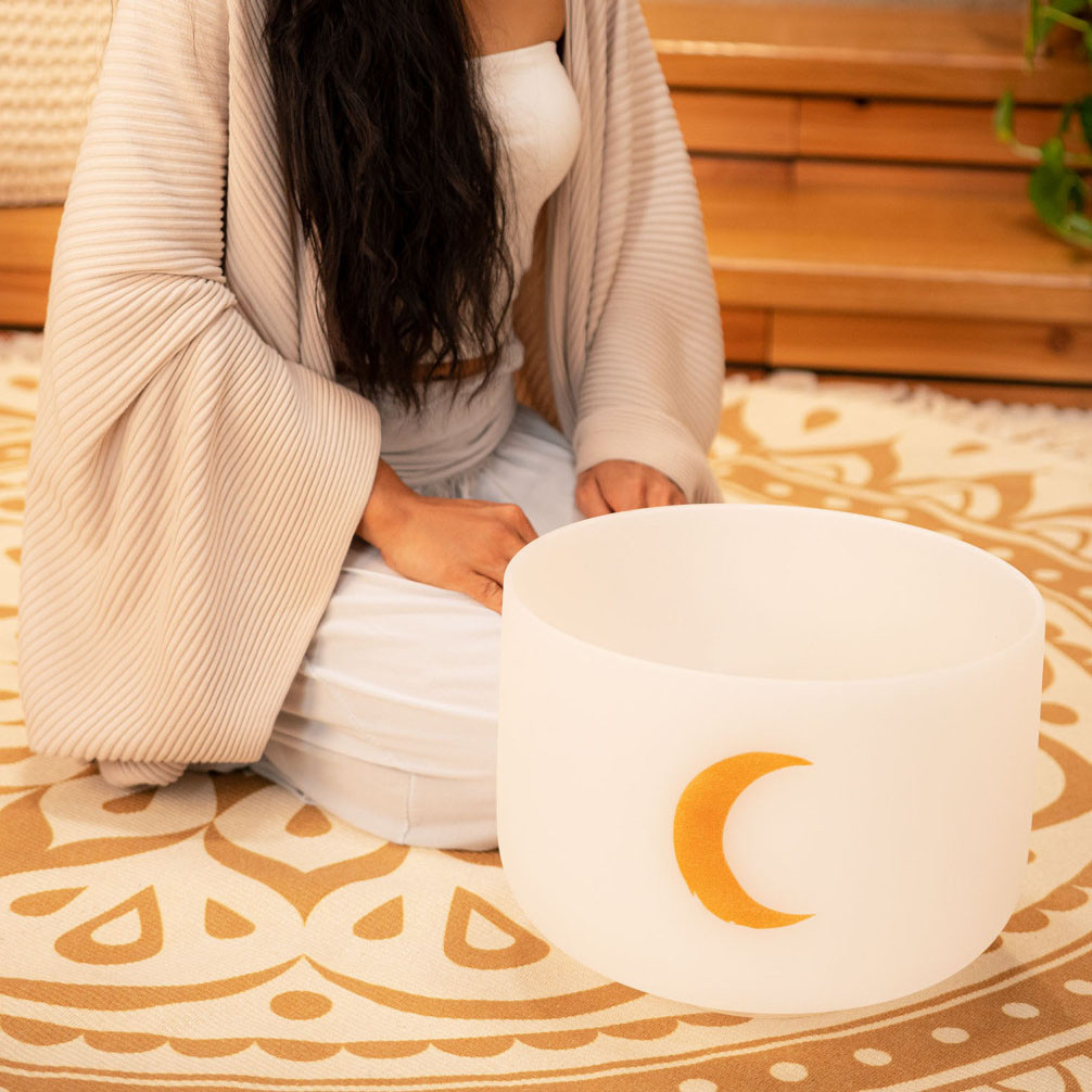 Meinl Sonic Energy 12" Planetary Tuned Crystal Singing Bowl, Synodic Moon 210.42 Hz (PCSB12MSY)