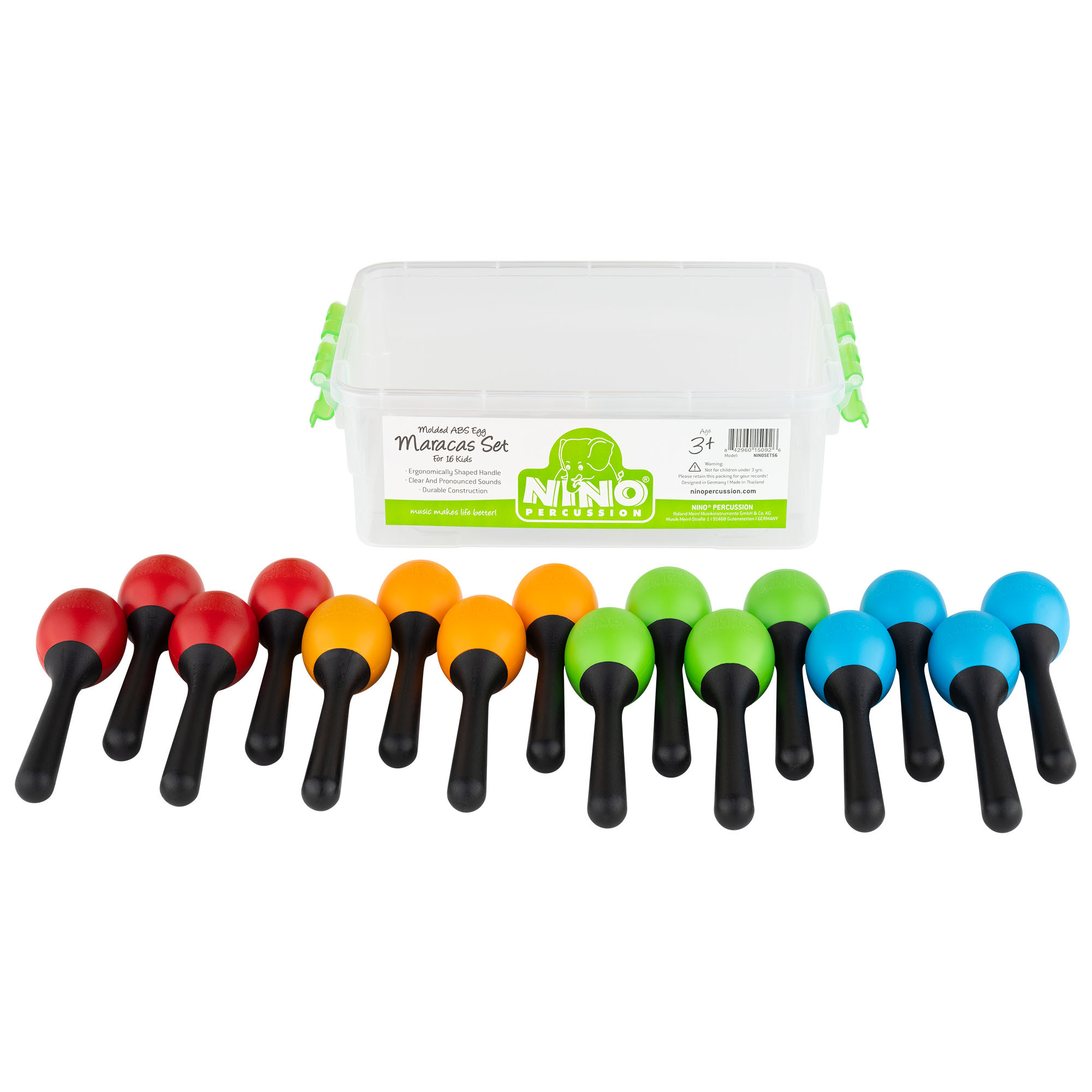 NINO Percussion Molded ABS Egg Maracas Set (NINOSET56)