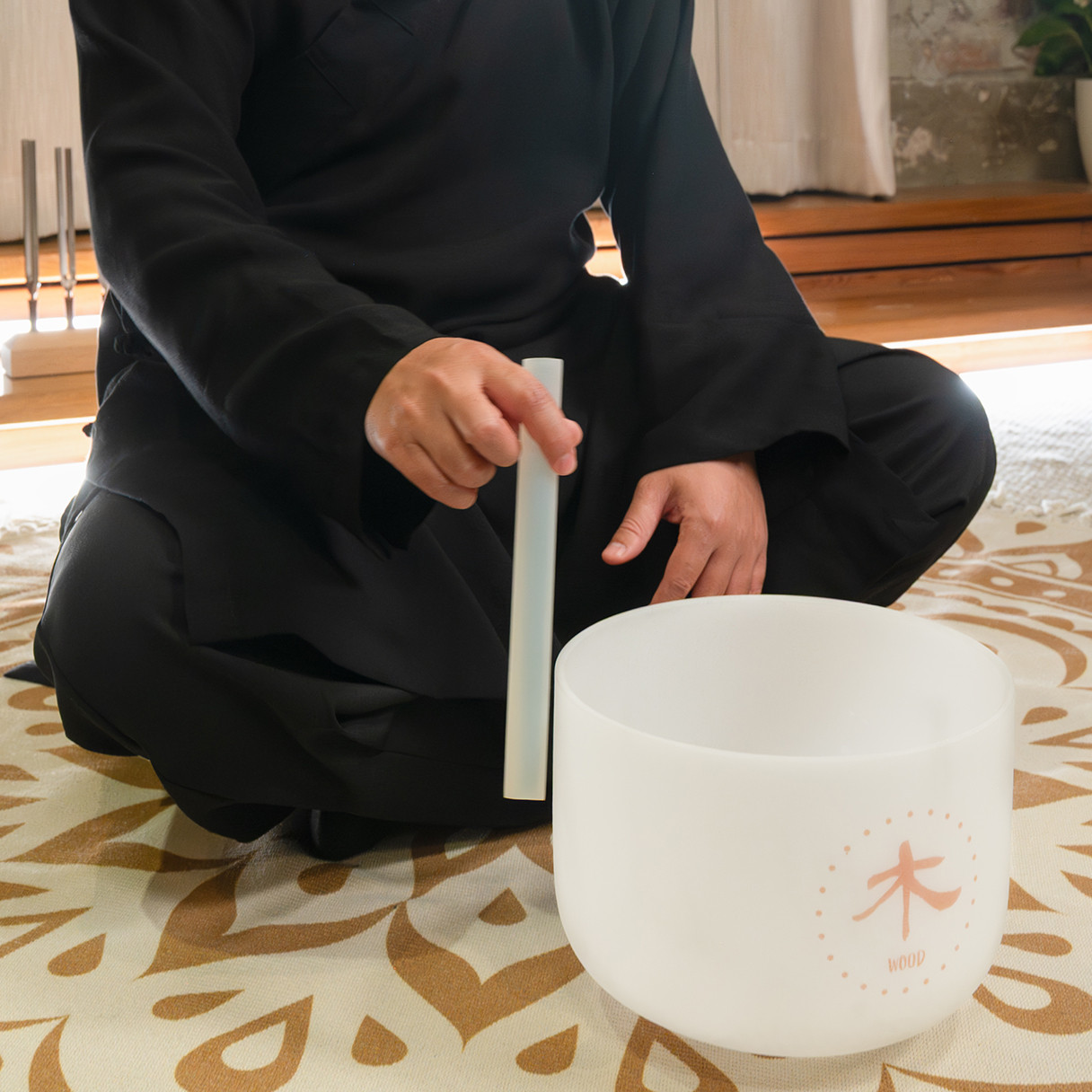 Meinl Sonic Energy 10" TCM Crystal Singing Bowl, Wood 324 Hz (TCMCSB10-WD)