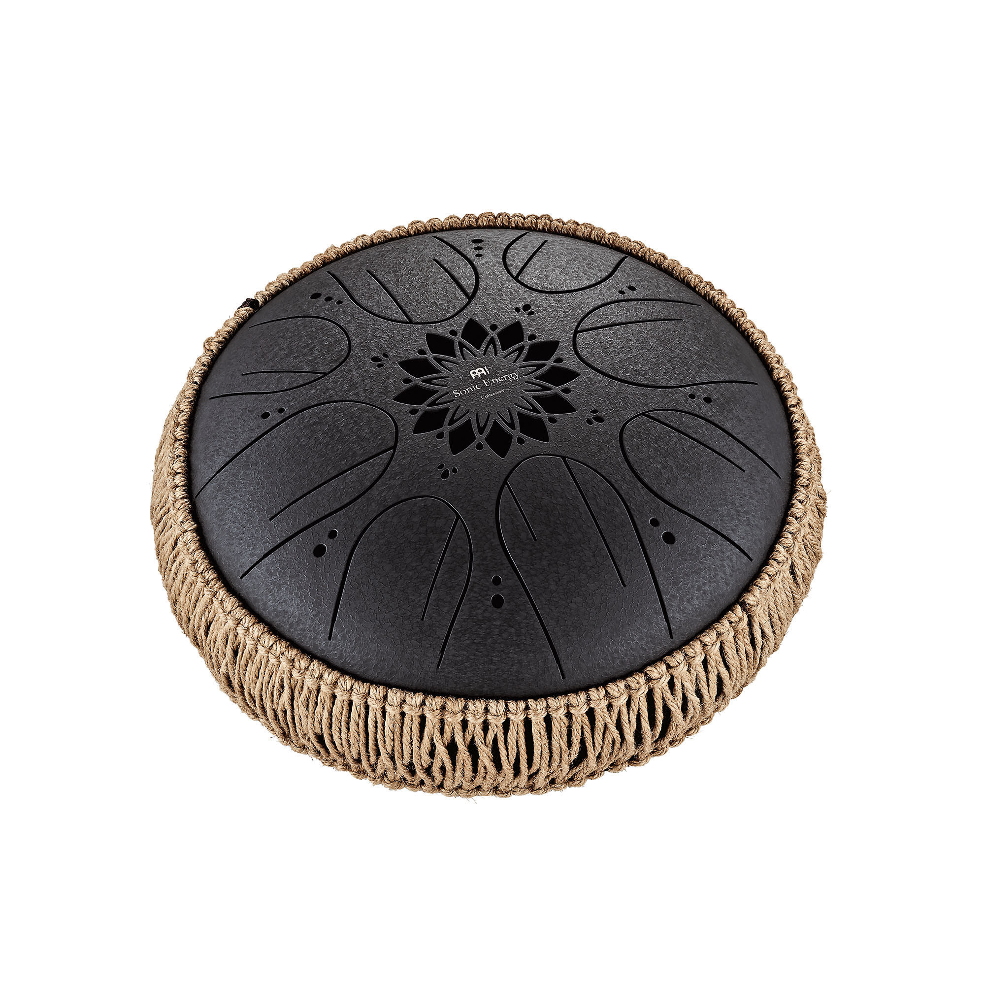 Meinl Sonic Energy 10" Medium Octave Steel Tongue Drum, H Moll, 8 Töne, 432 Hz, Schwarz (MOSTD1BK)