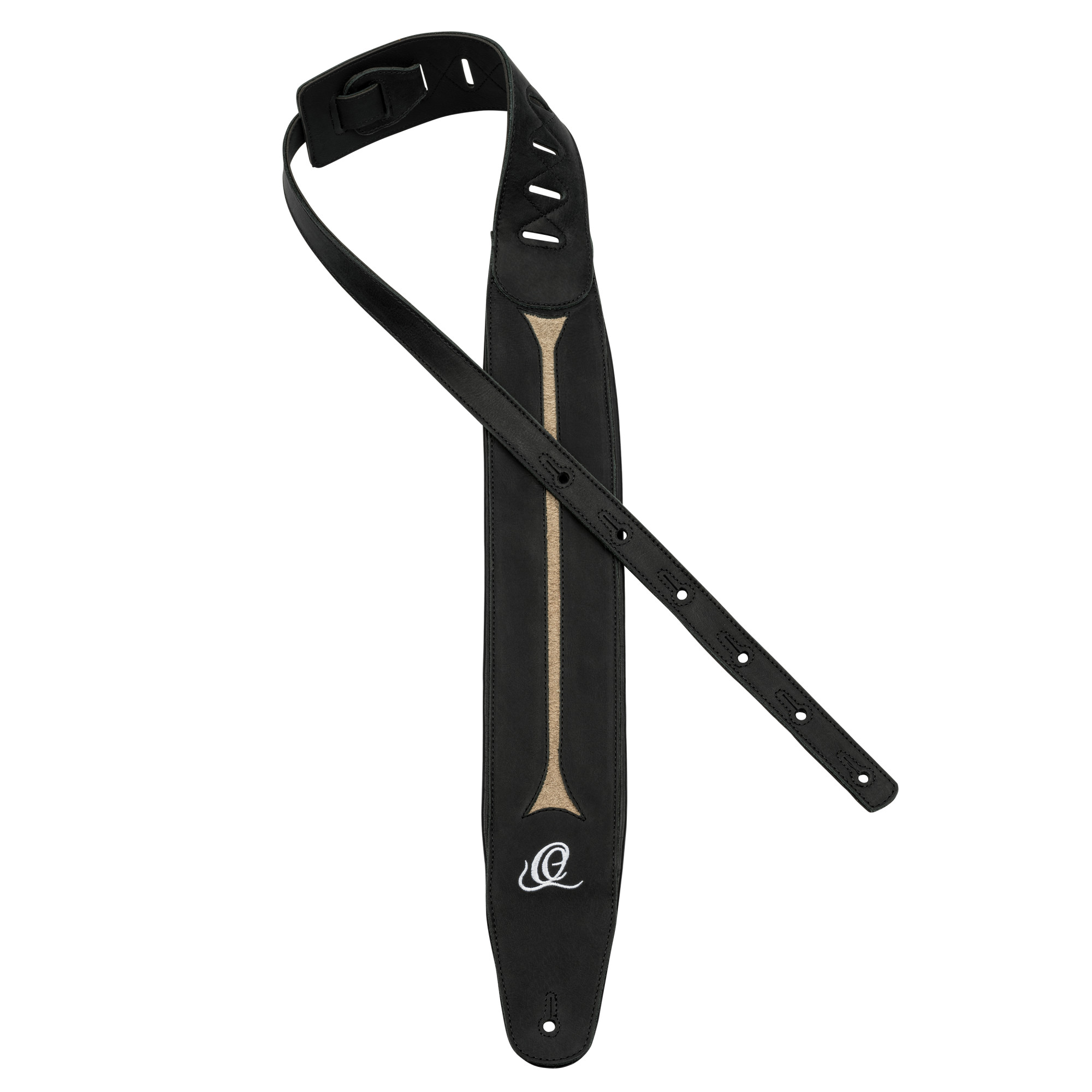 ORTEGA Genuine-Leather Bass-Strap - Vintage Ash (OSBS-2)