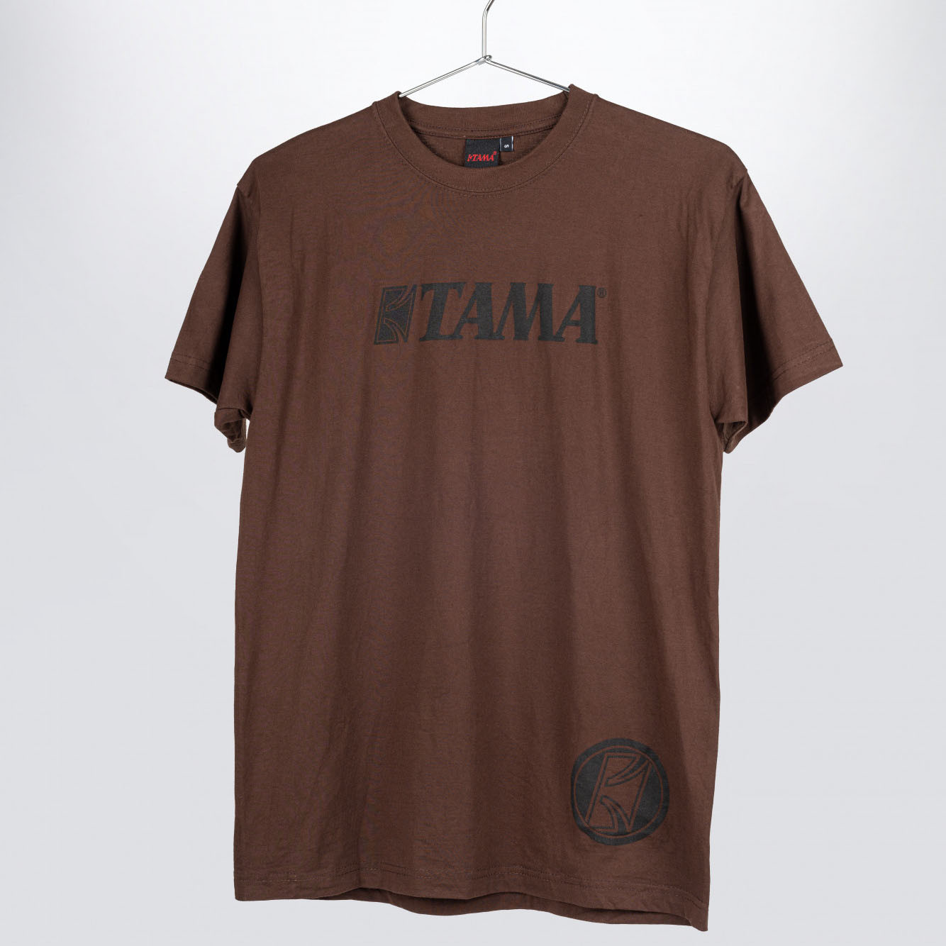 TAMA T-Shirt in braun mit Logo auf der Brust (TT313-S)