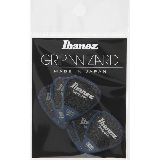 IBANEZ Grip Wizard Series Sand Grip Flat Picks - 6 pcs (PPA14MSG-DB)