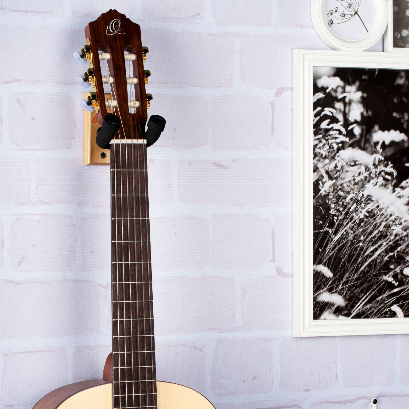 ORTEGA Guitar Wall Hanger - Cherry Wood (OGH-1CW)