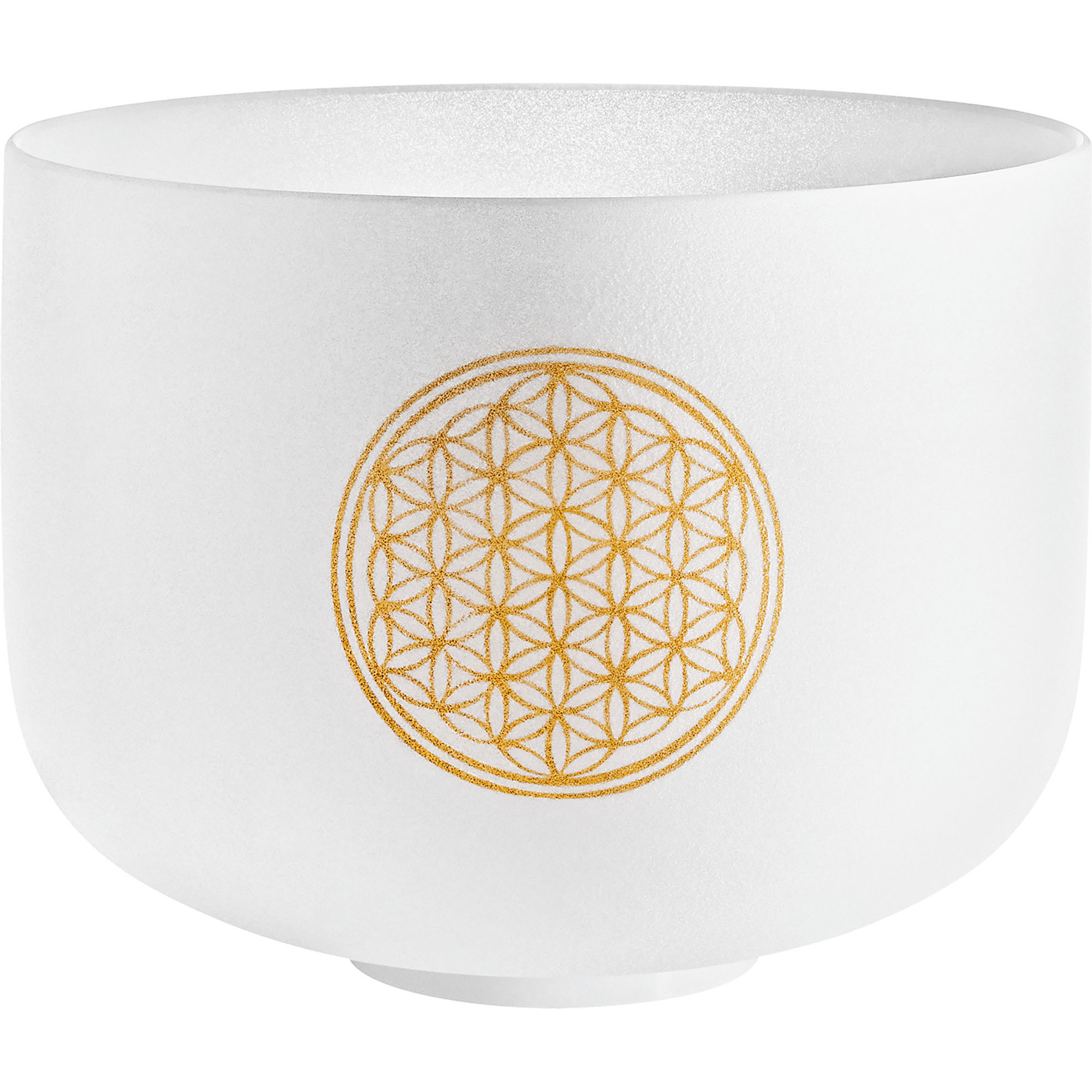 Meinl Sonic Energy 10" white-frosted Crystal Singing Bowl Blume des Lebens 128 Hz (PCSB10FOL)