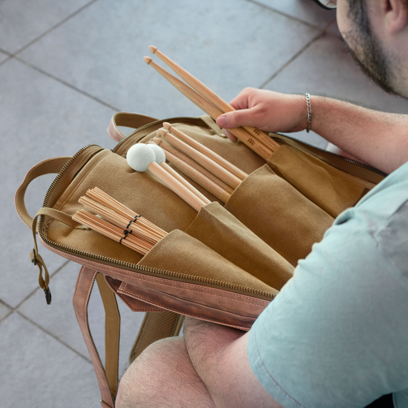 MEINL Cymbals Vintage Hyde Stick Bag - Light Brown
 (MVHSLB)
