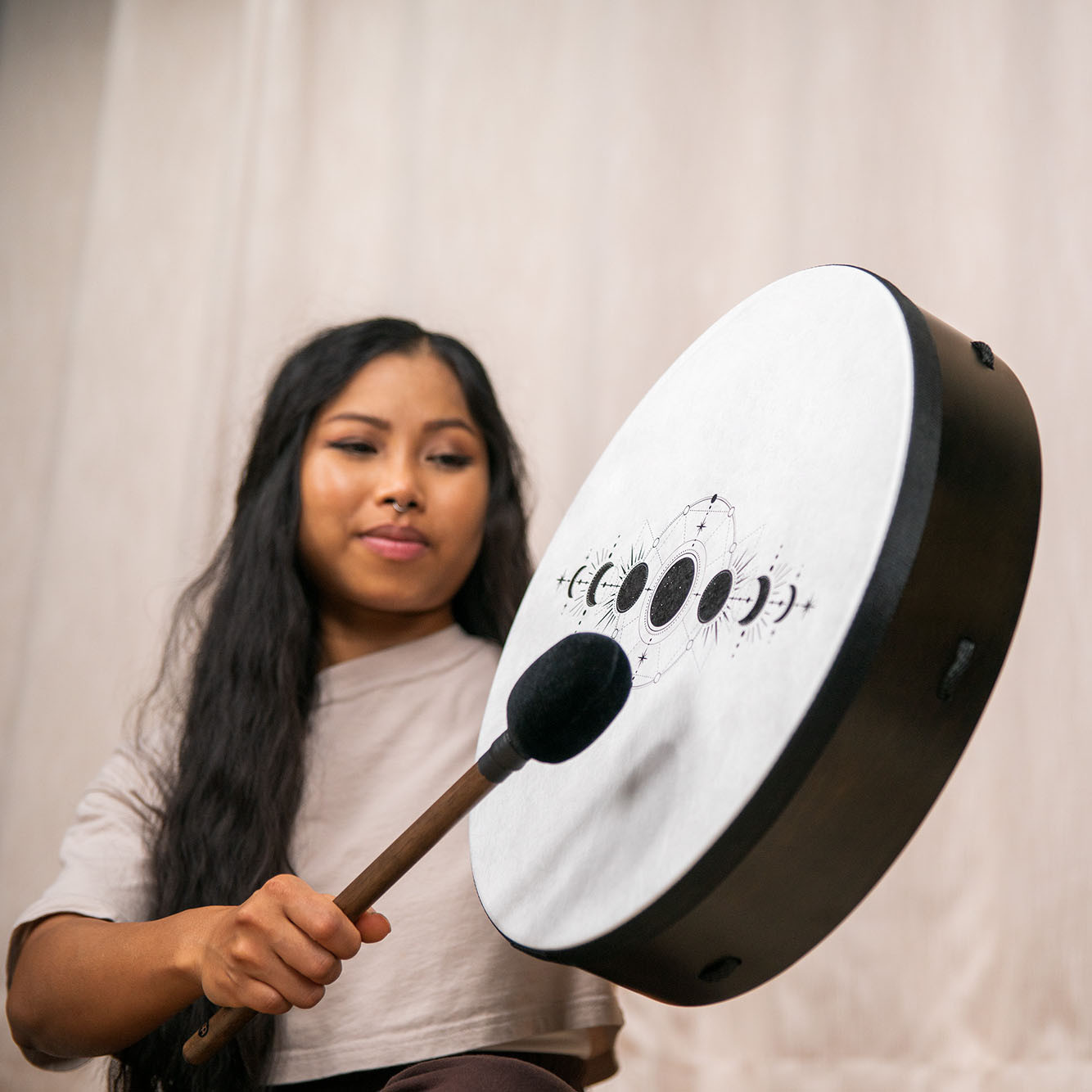 Meinl Sonic Energy Moon Phases Ritual Drum 16" - True Feel Synthetic Head  (RD16DWB-SH)