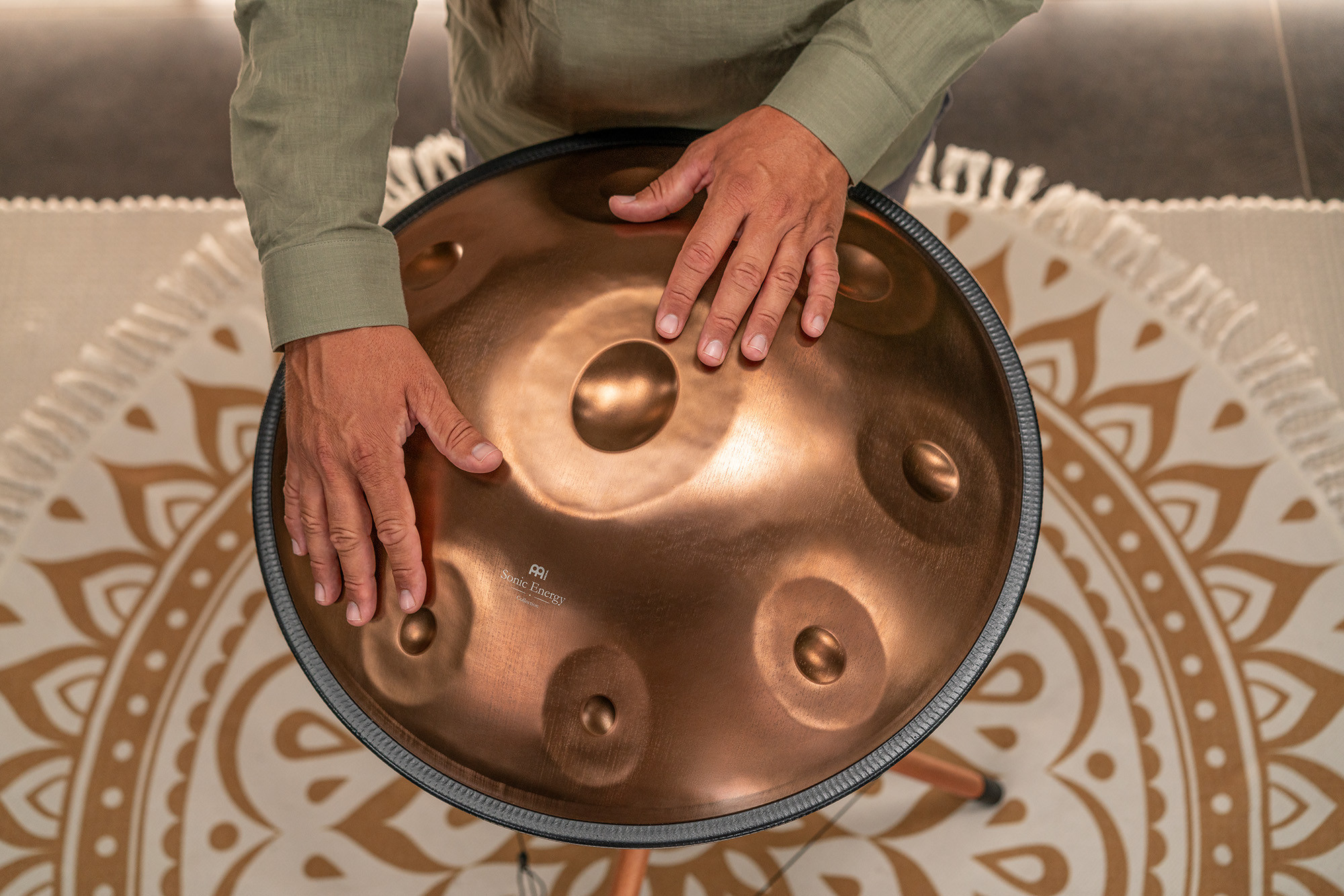 Meinl Sonic Energy Sensory Handpan Edelstahl F Pygmy 11 Töne 440 Hz - Vintage Kupfer (HPSTL110CU)