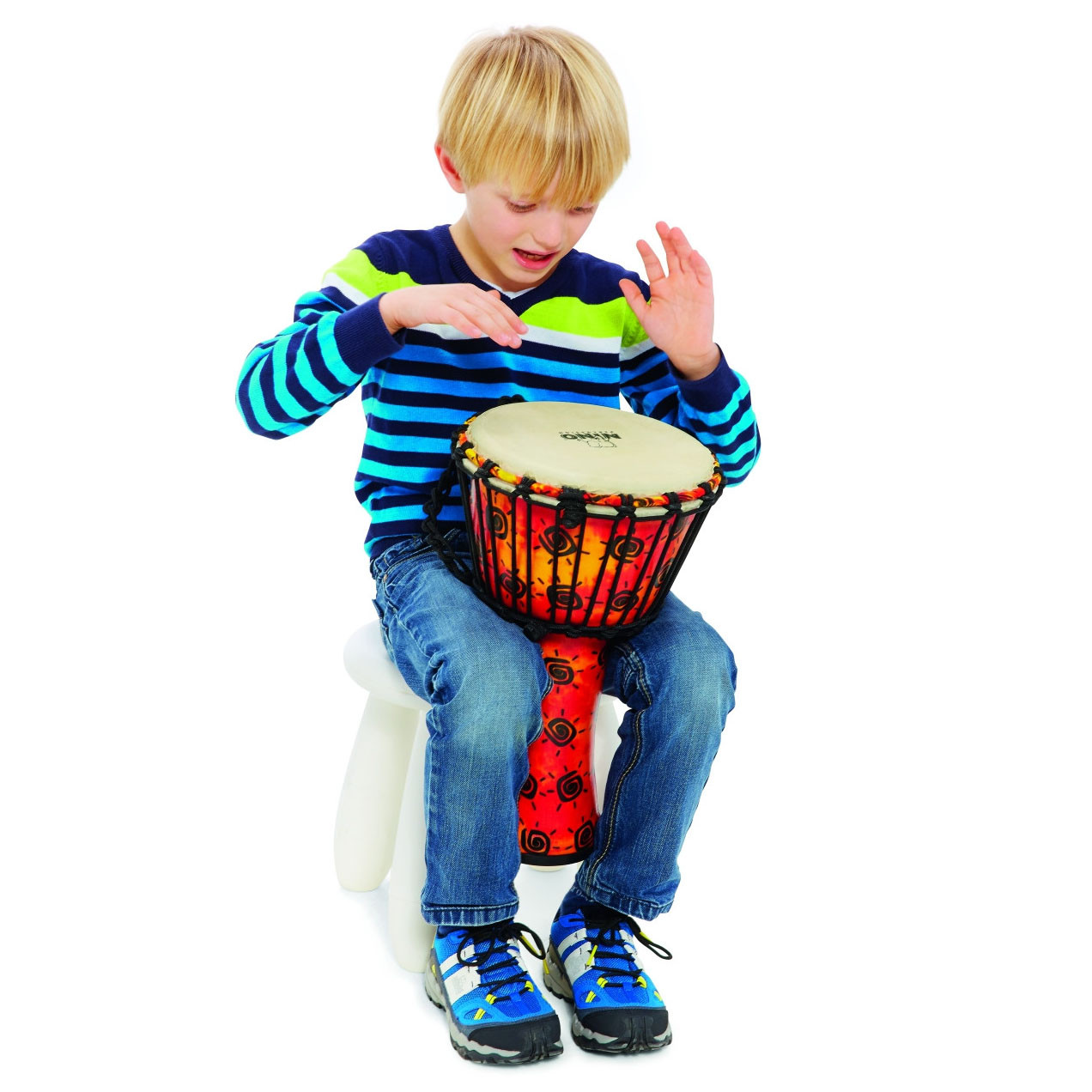 NINO Percussion Rope Tuned Synthetic Djembe - 10" (NINO-PDJ1-M-G)