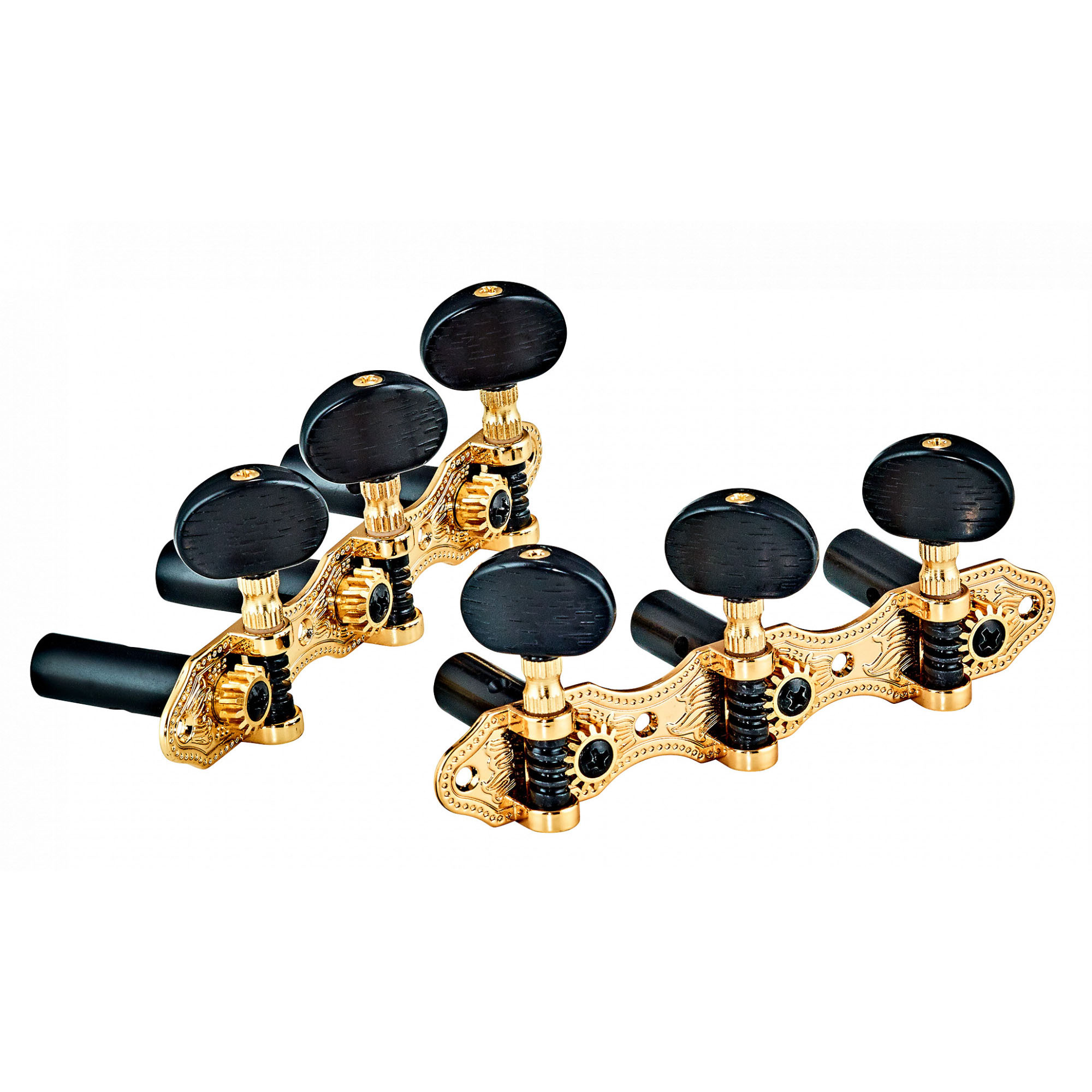 ORTEGA DeLuxe Guitar Tuning Machines - Black/Gold (OTMDLX-GOBK)