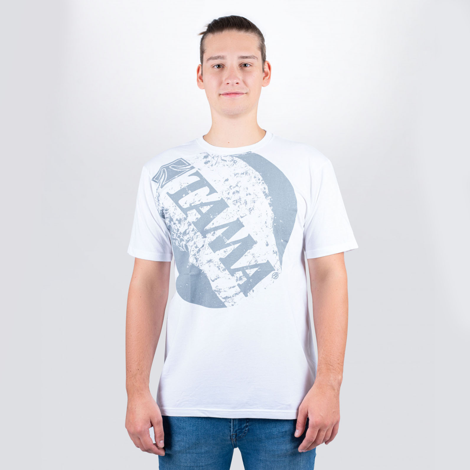 TAMA T-Shirt in weiß mit Circle Tee Print (TT11CIRWH-S)