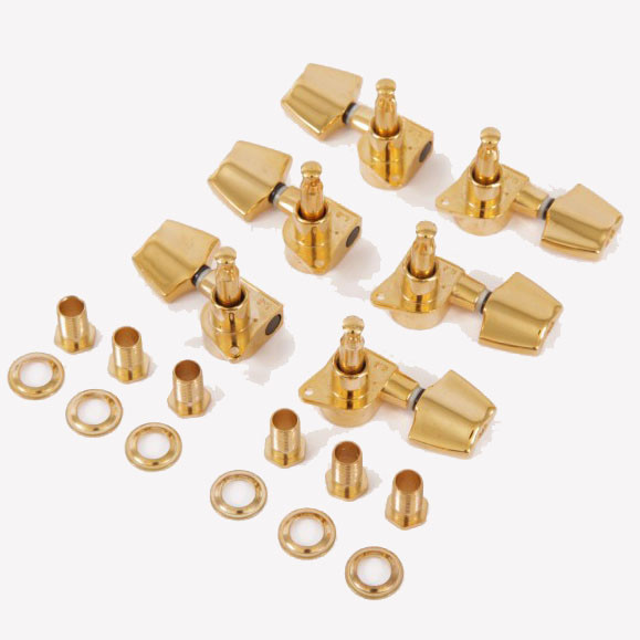 IBANEZ acoustic guitar machine head tuner set "Smooth tuner AS" - 3 x left/3 x right gold (5AMH17J)