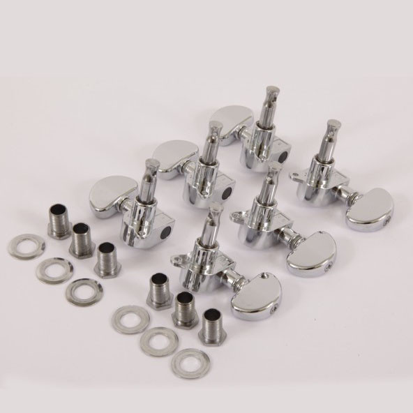 IBANEZ acoustic guitar machine head tuner set - 3 x left/3 x right in chrome (5AMH39E)