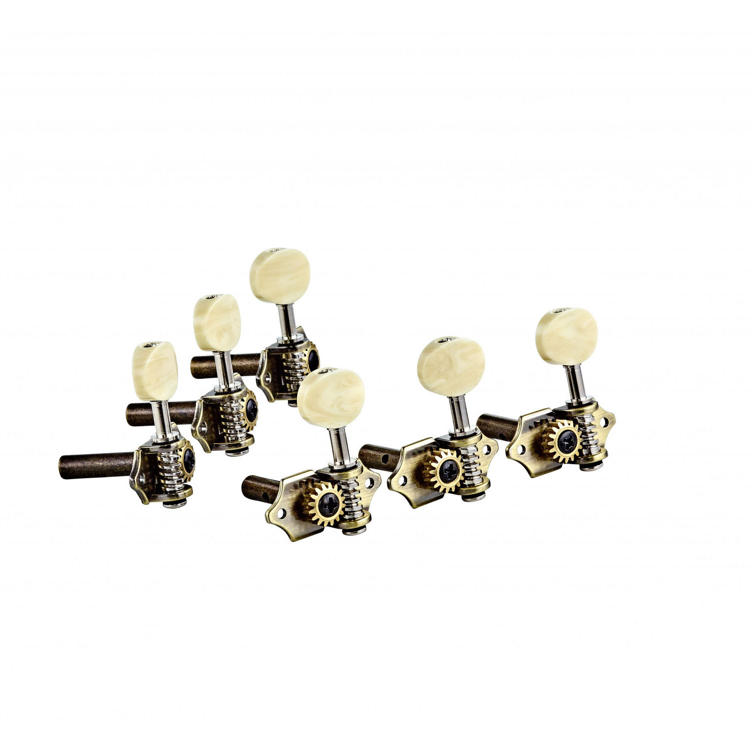ORTEGA Vintage Open Gear Guitar Tuning Machines - Brass (OTMVG-BS)