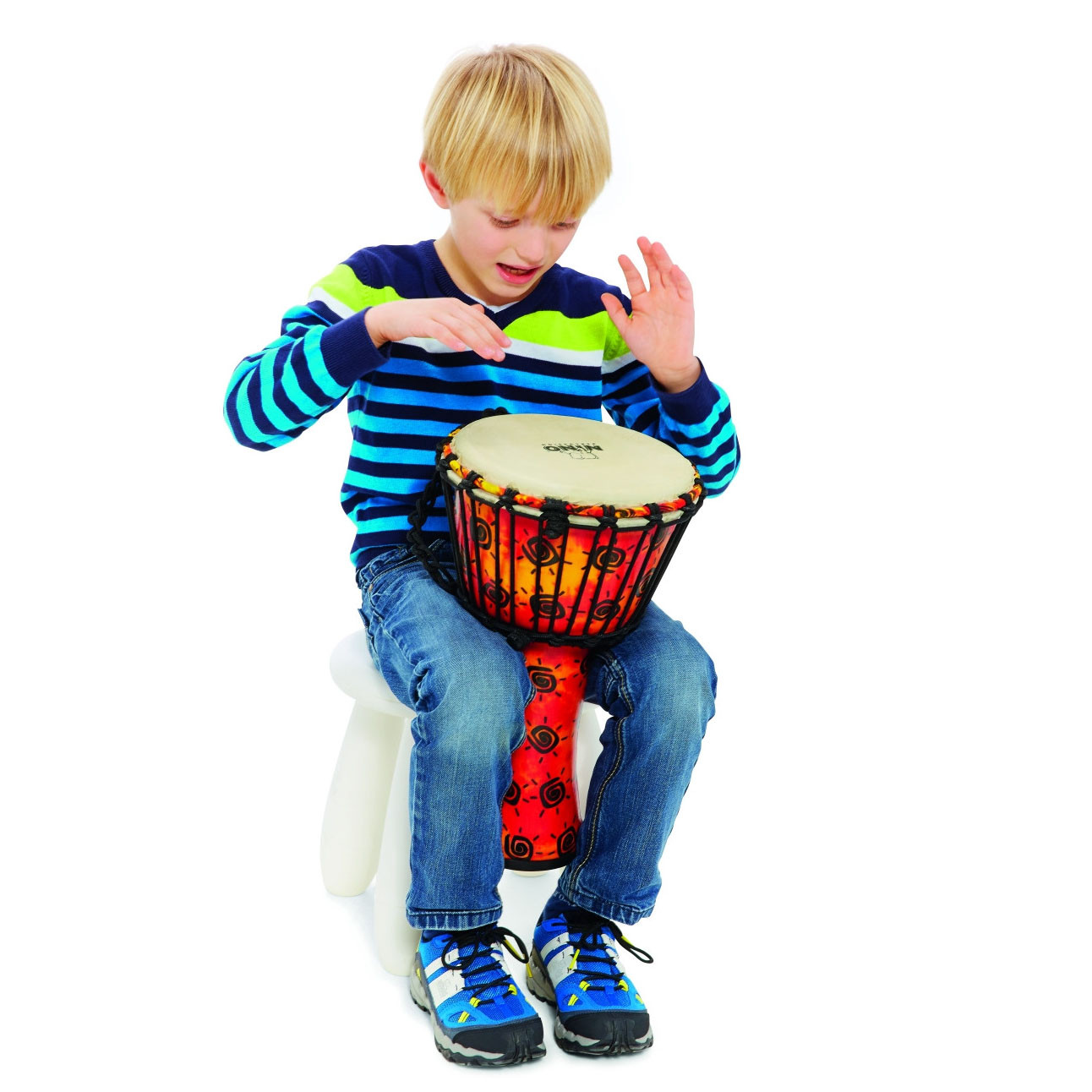 NINO Percussion Rope Tuned Synthetic Djembe - 8" (NINO-PDJ1-S-G)