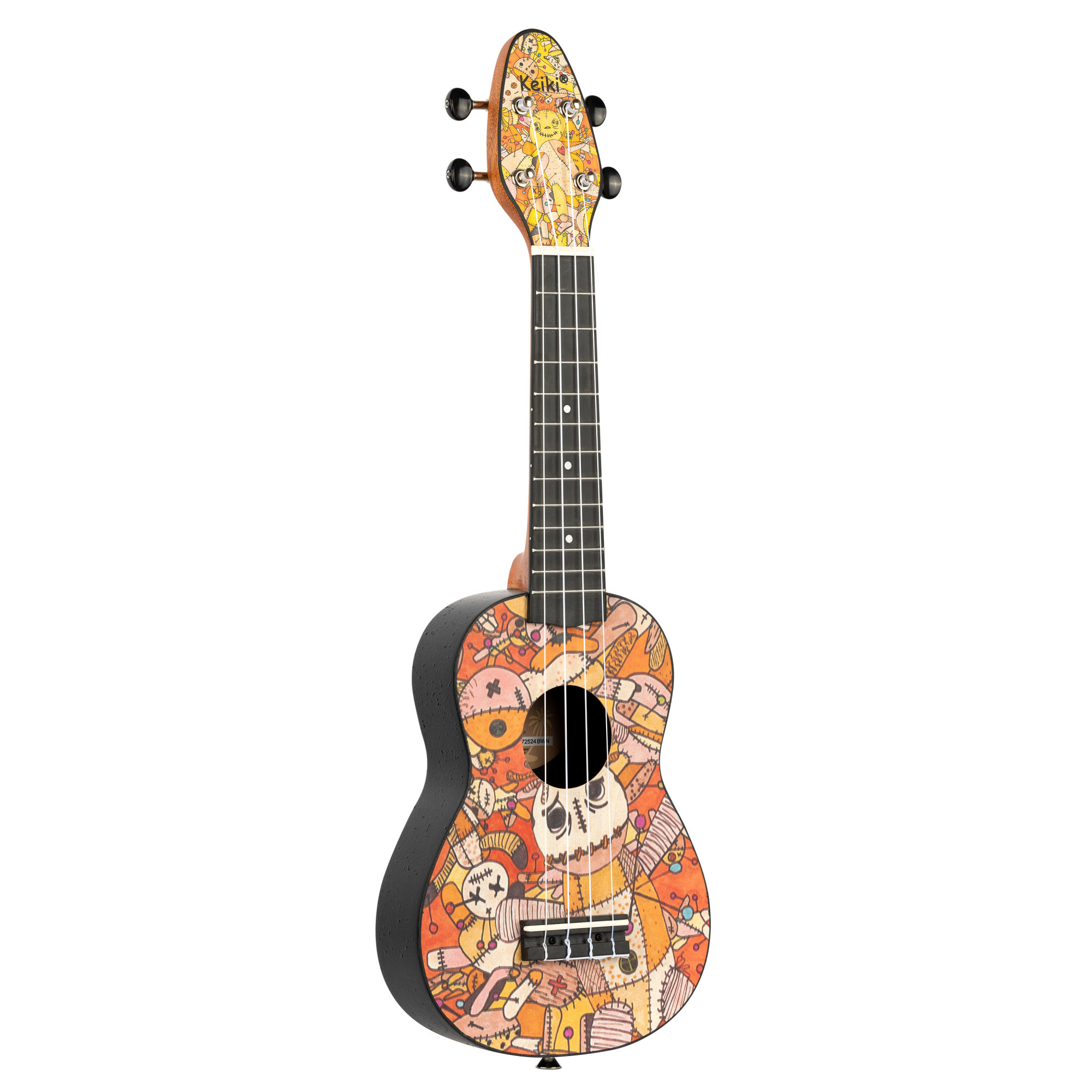 KEIKI K2 Serie Sopran Ukulele Set - Agathis / ABS Voodoo Puppet (K2-VP)