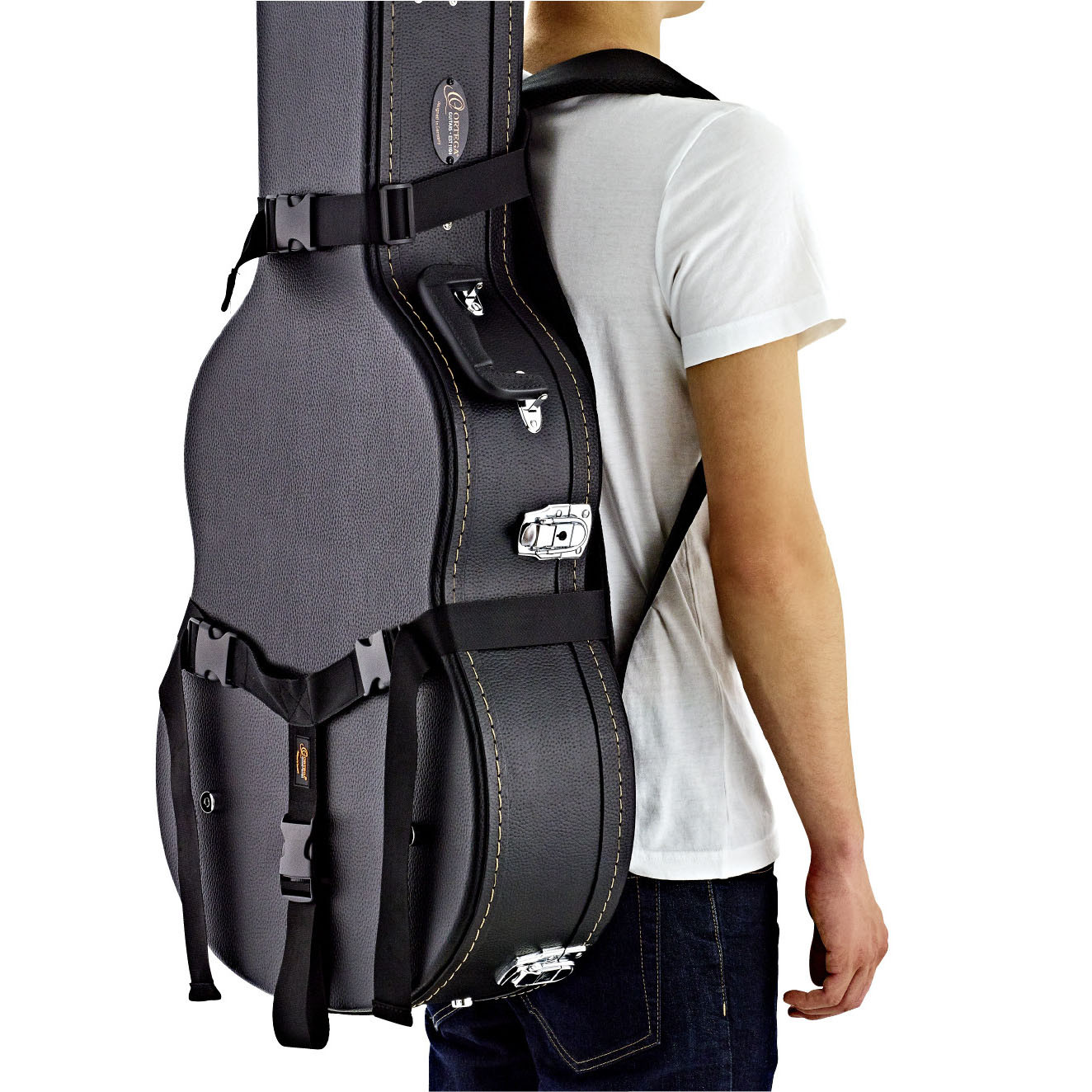 ORTEGA DeLuxe Back Pack Strap - Black (OBPS-DLX)