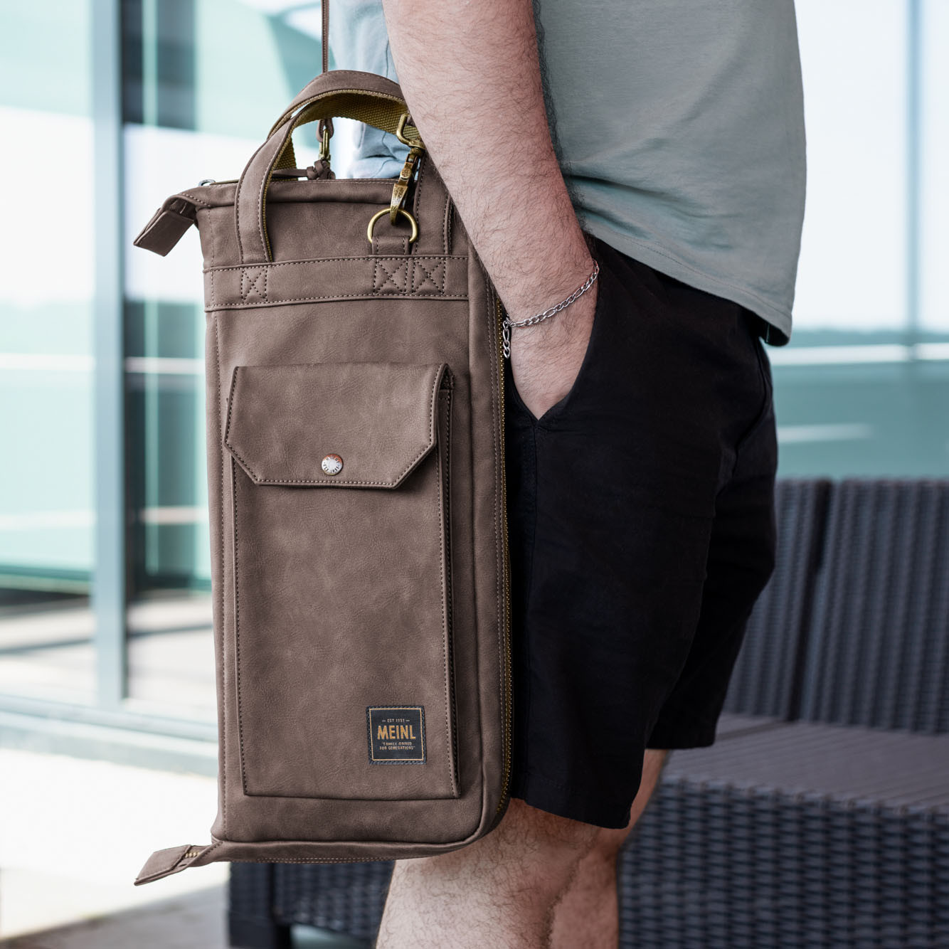 MEINL Cymbals Vintage Hyde Stick Bag - Dark Brown
 (MVHSDB)