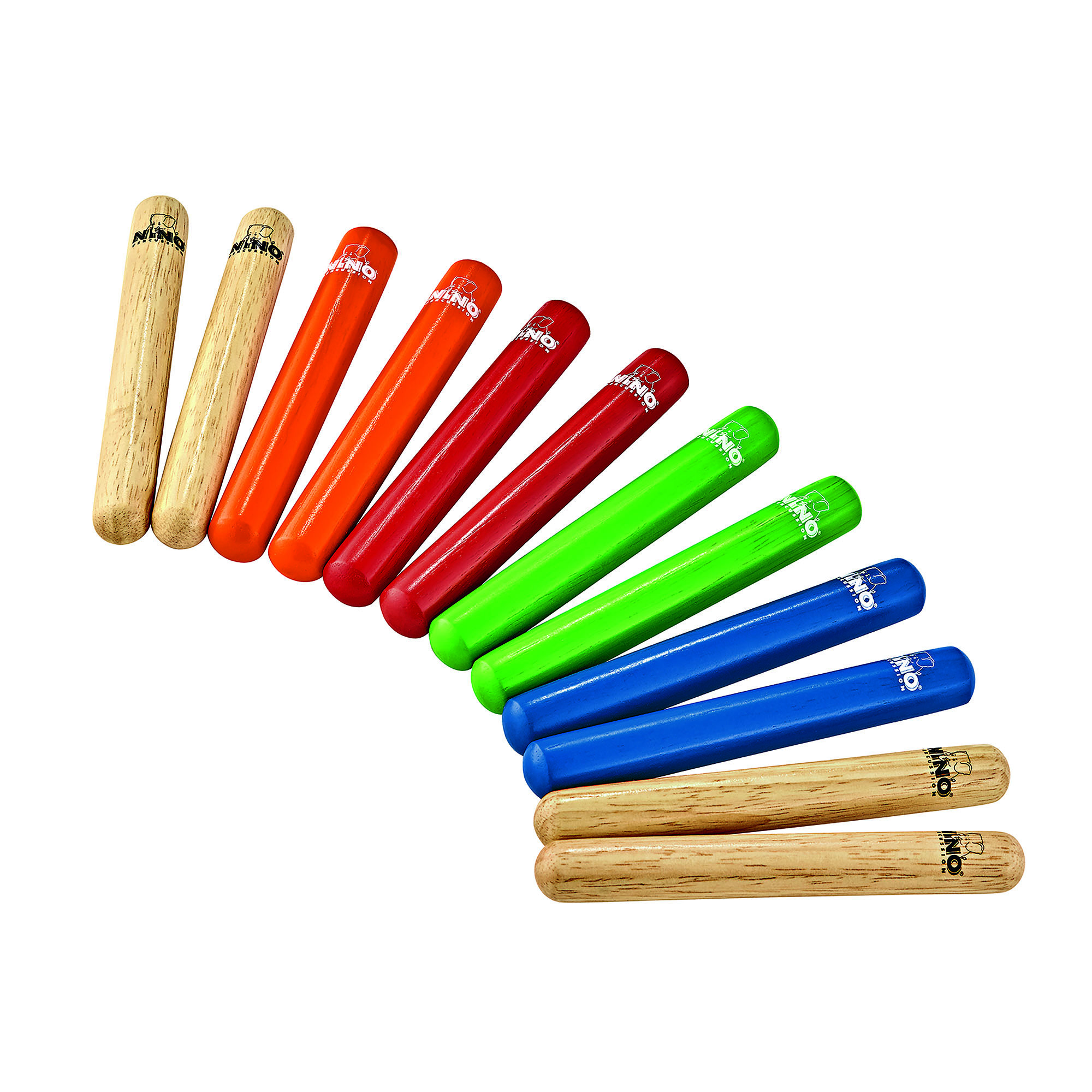 NINO Percussion Wood Claves Pack (NINO502-MC)