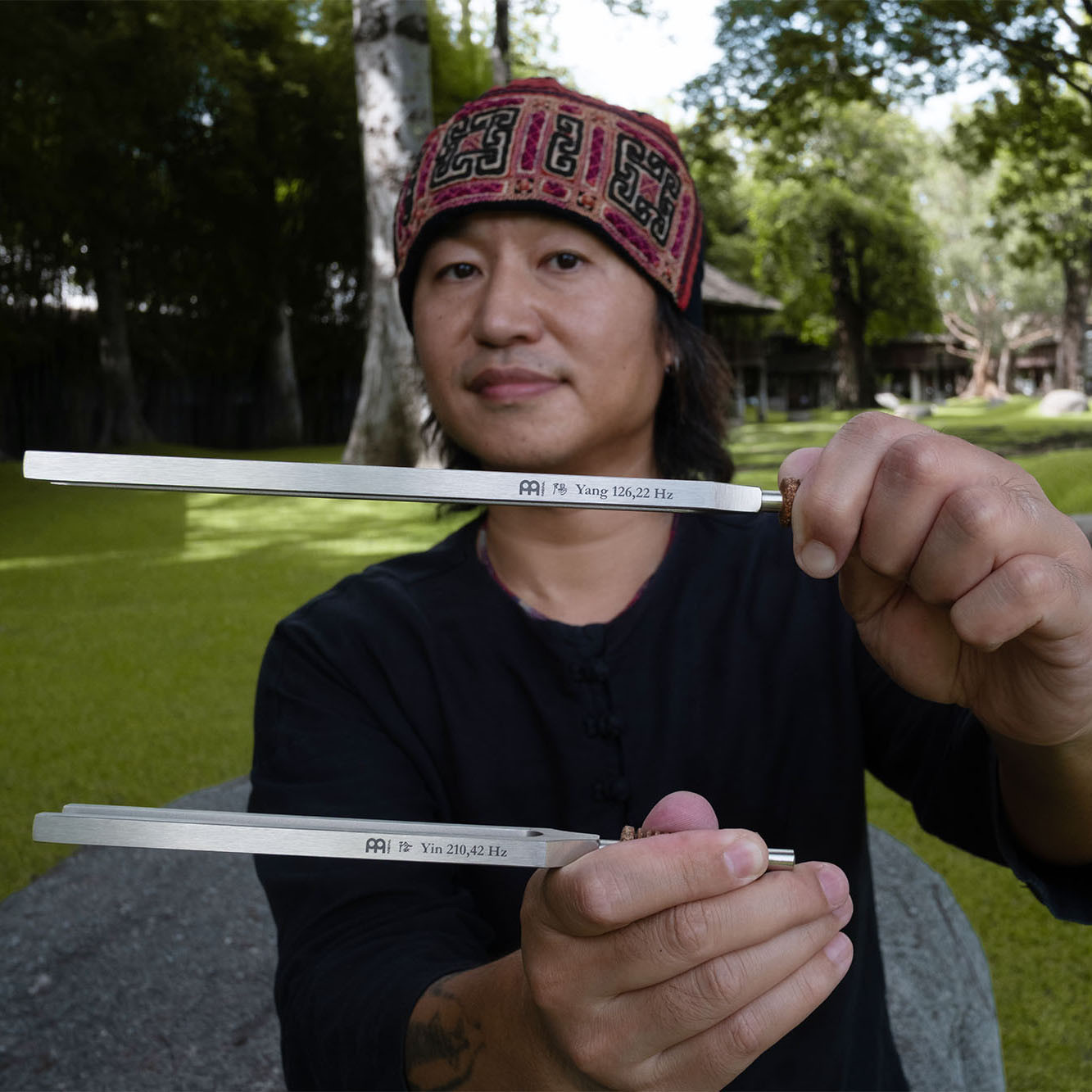 Meinl Sonic Energy TCM Therapie Stimmgabel Set Yin & Yang, 2-teilig, inkl. Holder (TTF-TCM-YYSET)