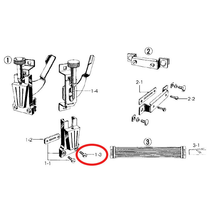 TAMA Strap Hold Screw for 6340 Upright Snare Strainer & Butt (6340-3)