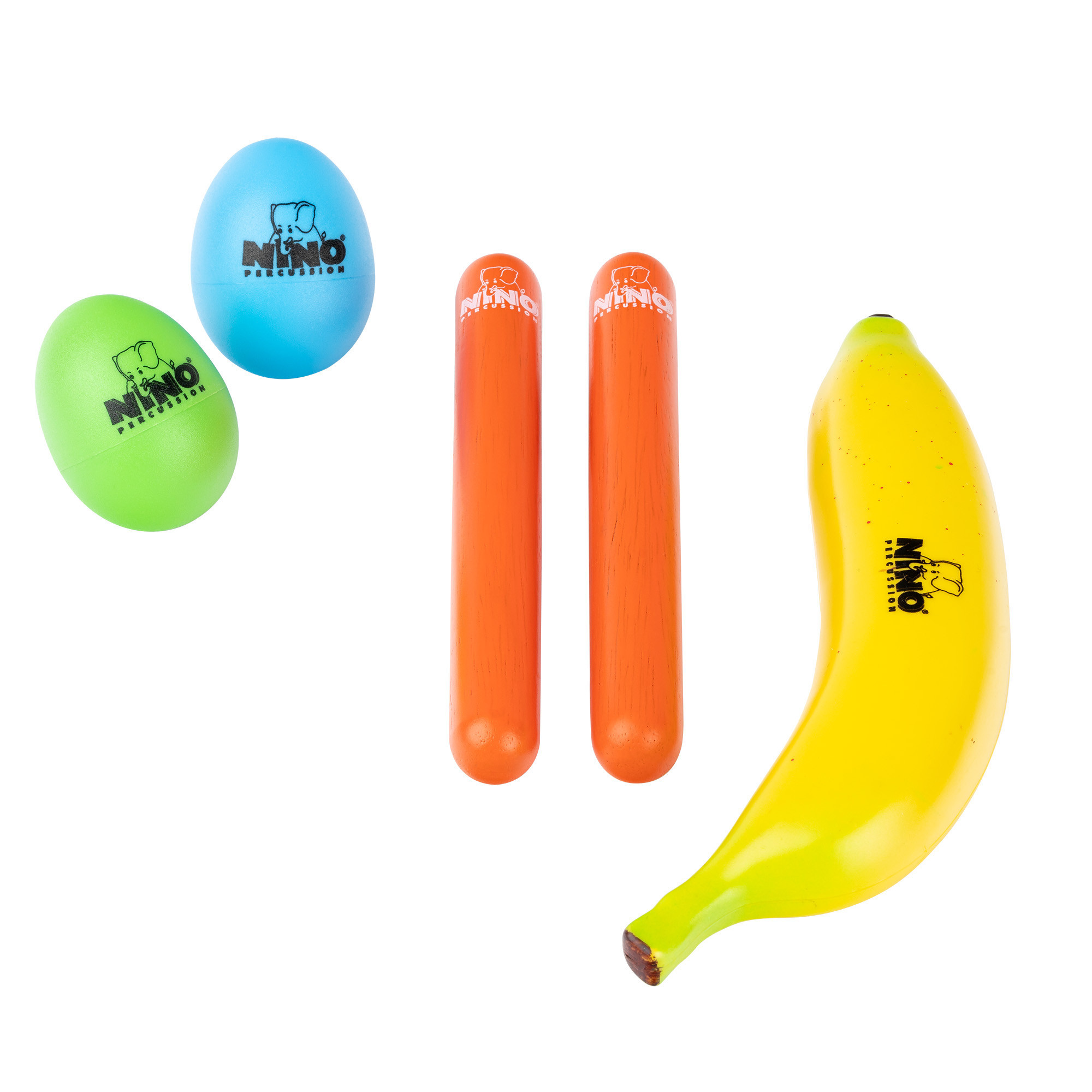 NINO Percussion Rhythmus Set für Kinder - 4 teilig  (NINOSET7)