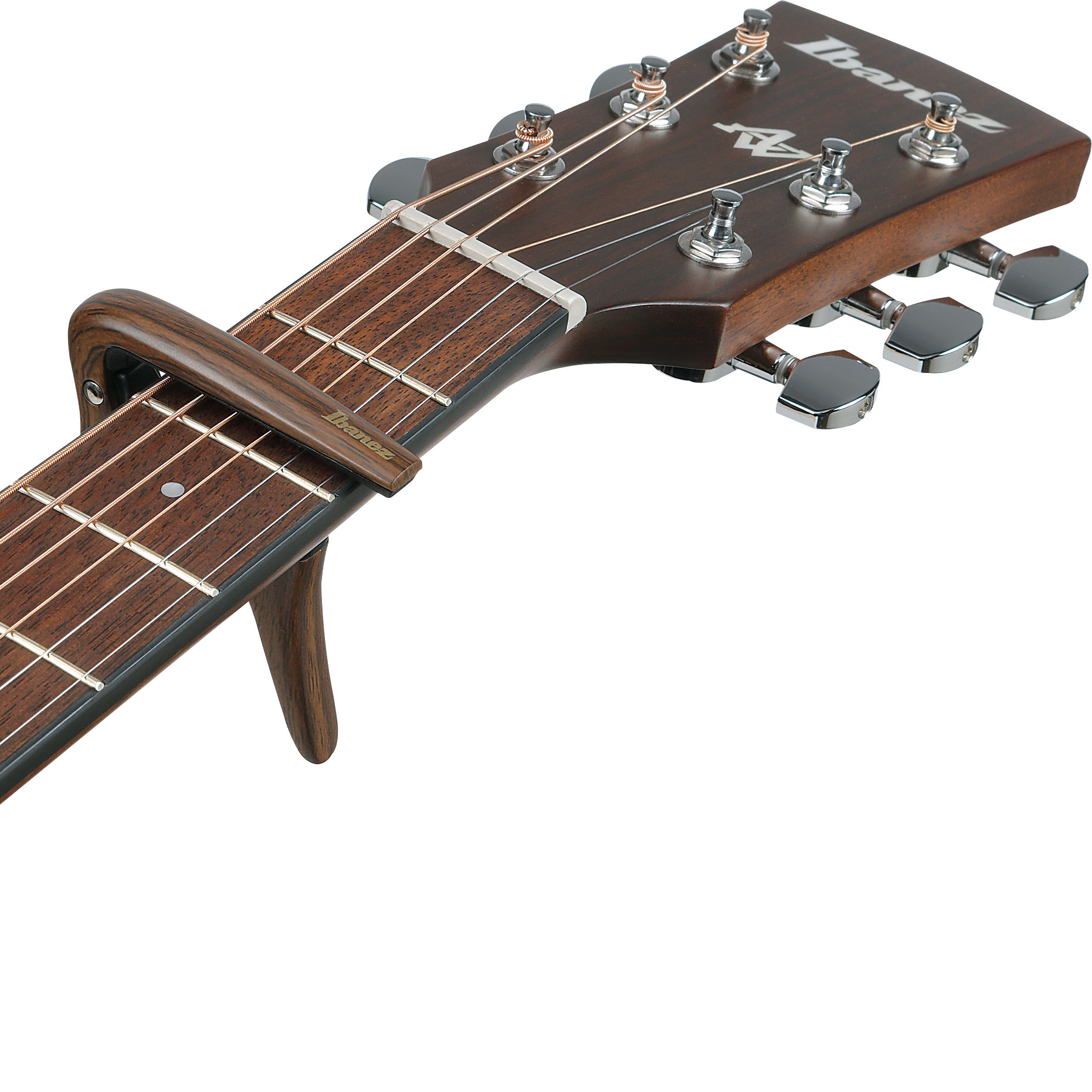 IBANEZ Kapodaster für Akustikgitarren und E-Gitarren - für gewölbte Griffbretter (IGC10W)