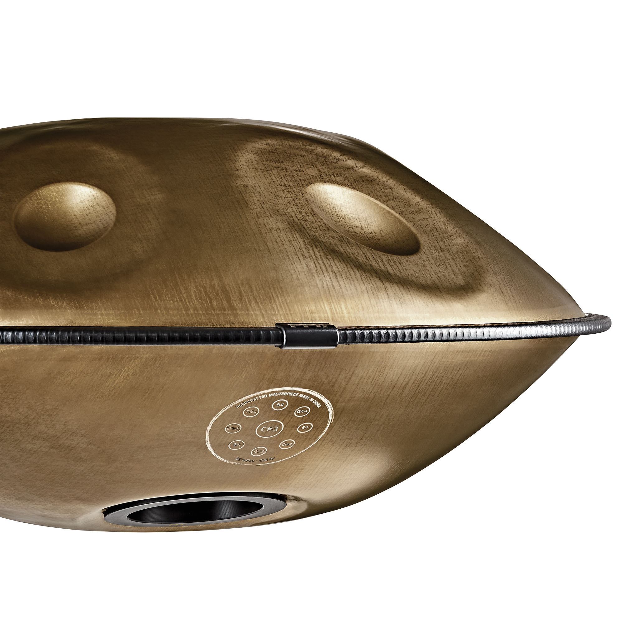Meinl Sonic Energy Sensory Handpan Edelstahl C# Moll 9 Töne 432 Hz - Vintage Gold (HPSTL92)