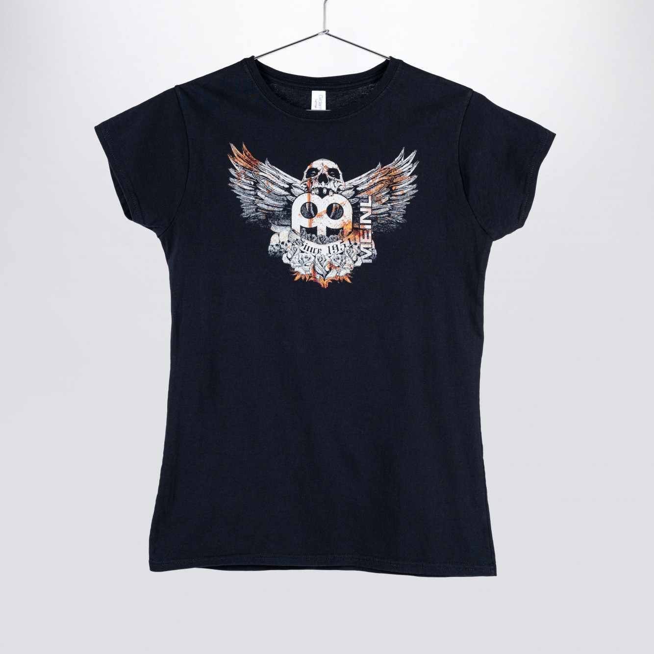 Black Meinl t-shirt with imprinted Jawbreaker logo on chest - Girlie (M35-L)
