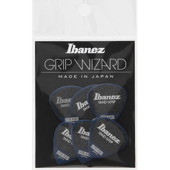 IBANEZ Grip Wizard Series Sand Grip Flat Picks - 6 pcs (PPA16XSG-DB)