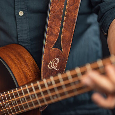 ORTEGA Genuine-Leather Bass-Strap - Chestnut Tree (OSBS-1)